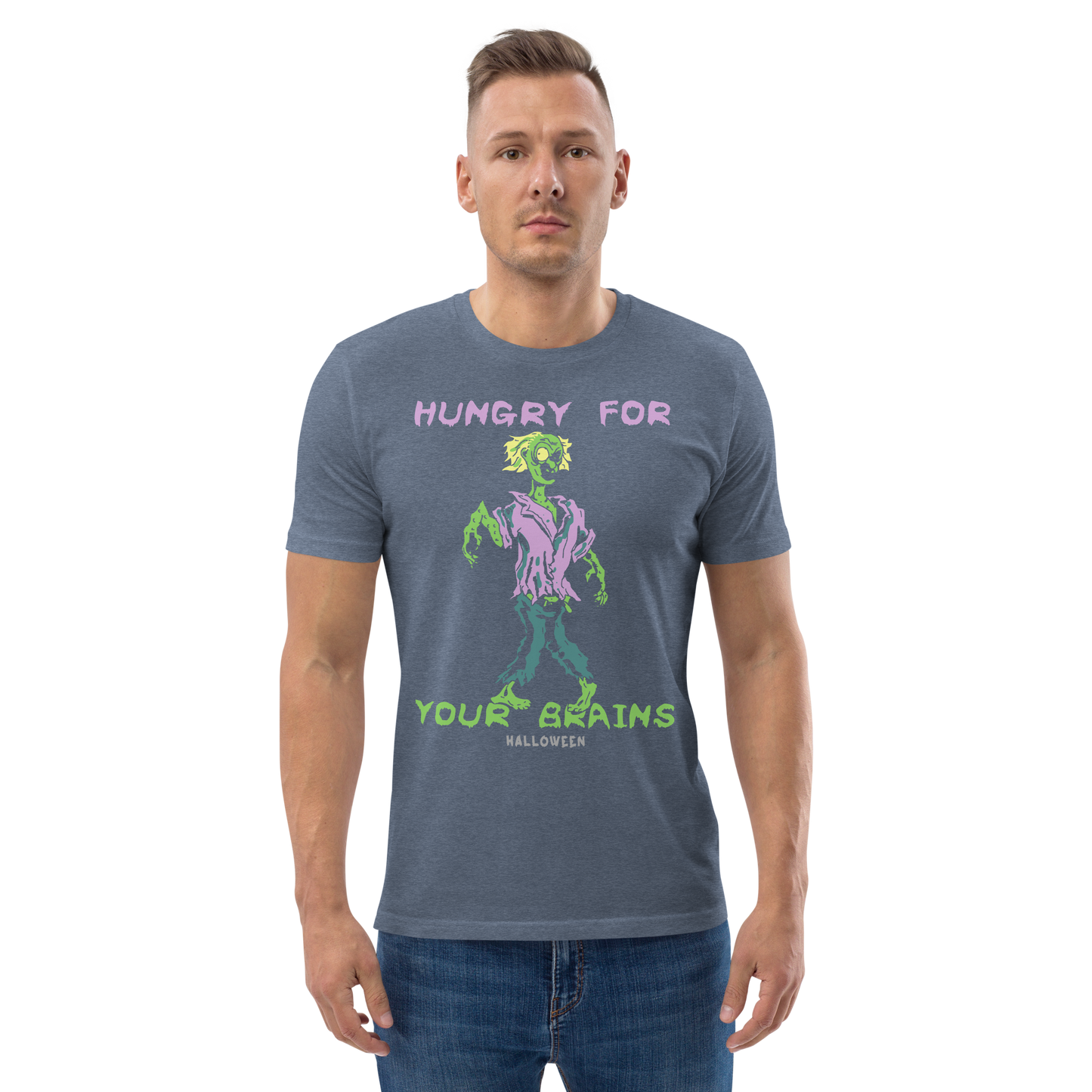 HUNGRY FOR YOUR BRAINS unisex organic cotton t-shirt