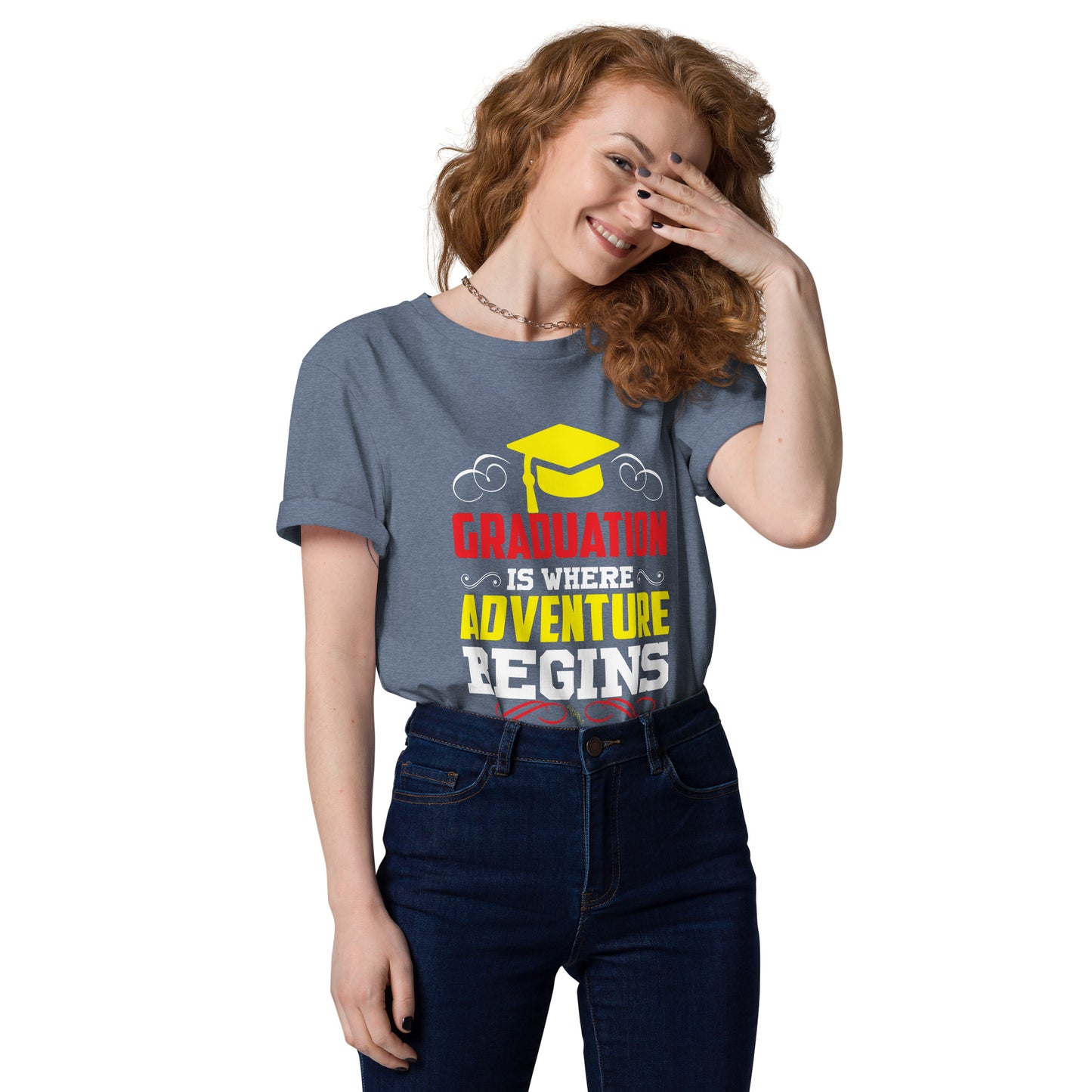 ADVENTURE BEGINS Unisex organic cotton t-shirt