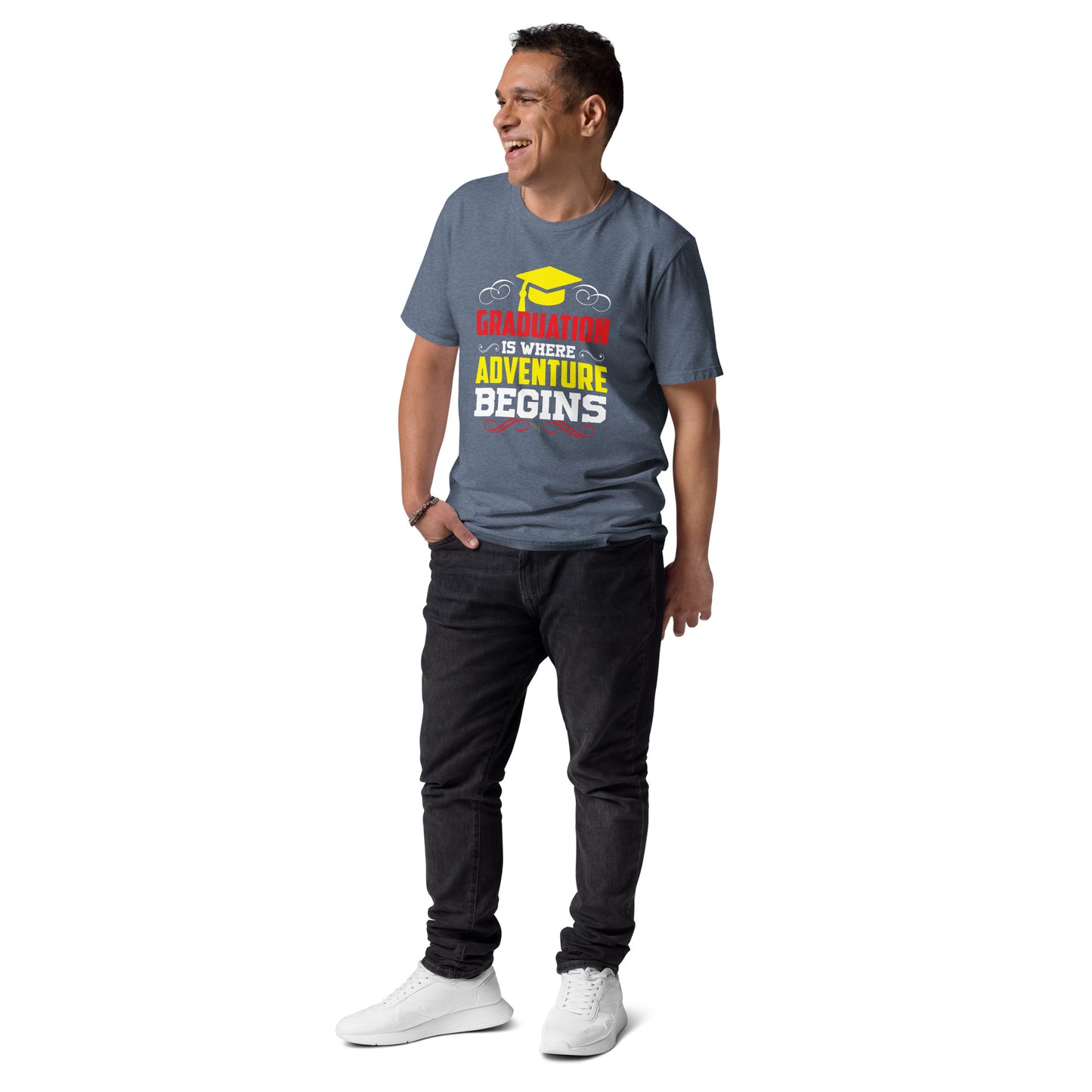 ADVENTURE BEGINS Unisex organic cotton t-shirt