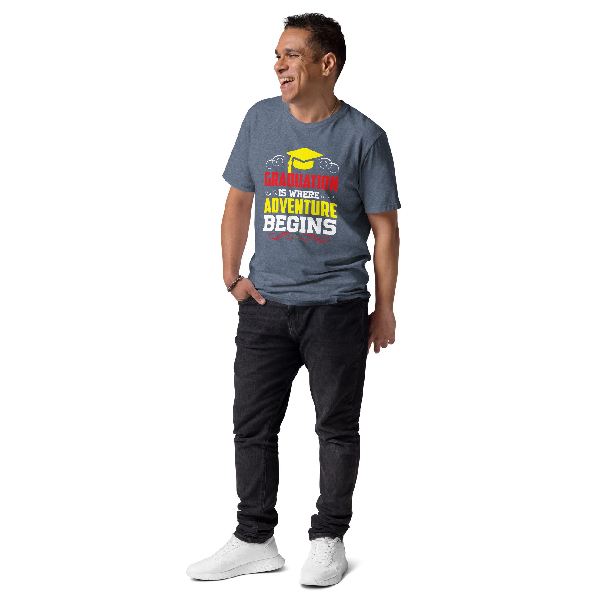 ADVENTURE BEGINS unisex t-shirt