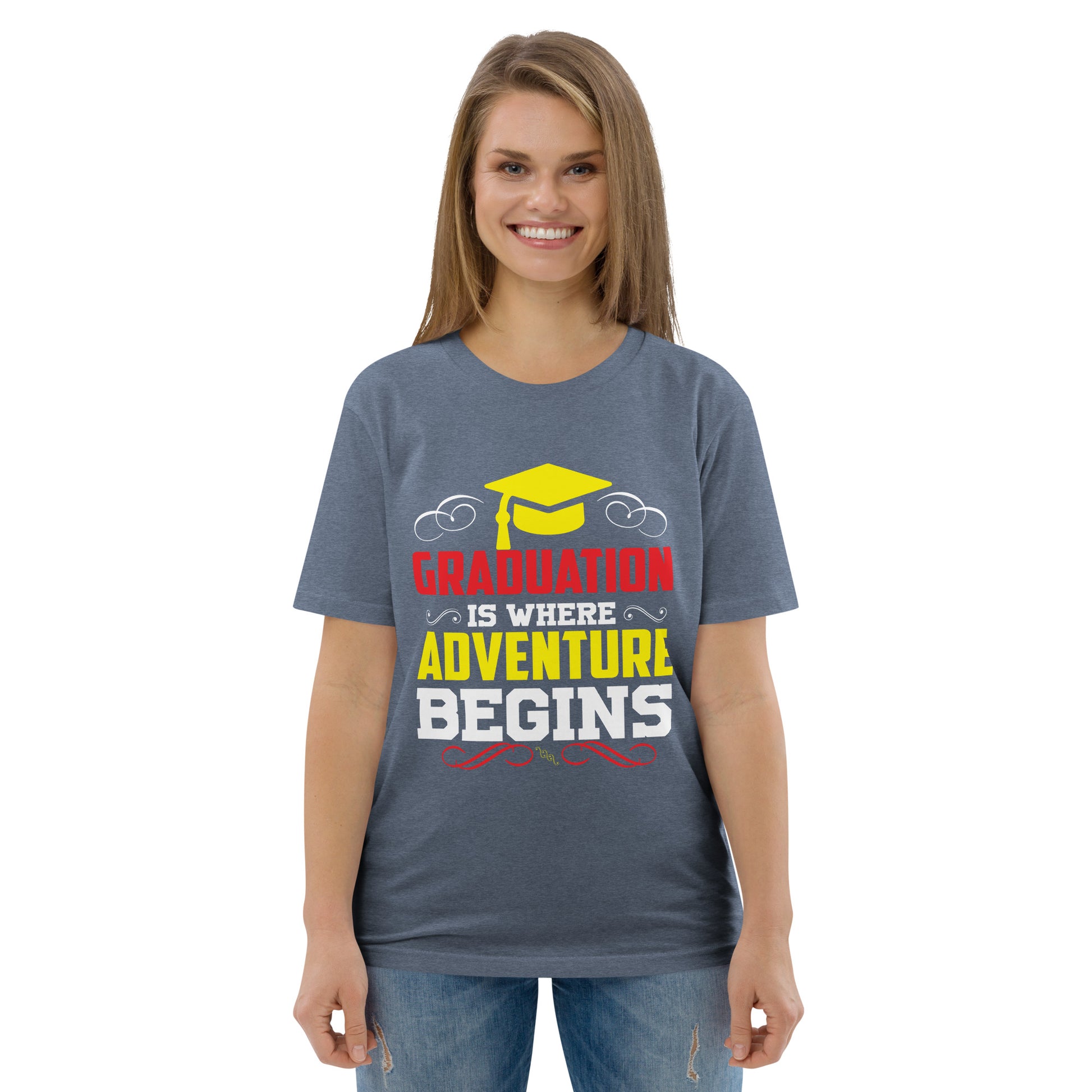 ADVENTURE BEGINS Unisex organic cotton t-shirt