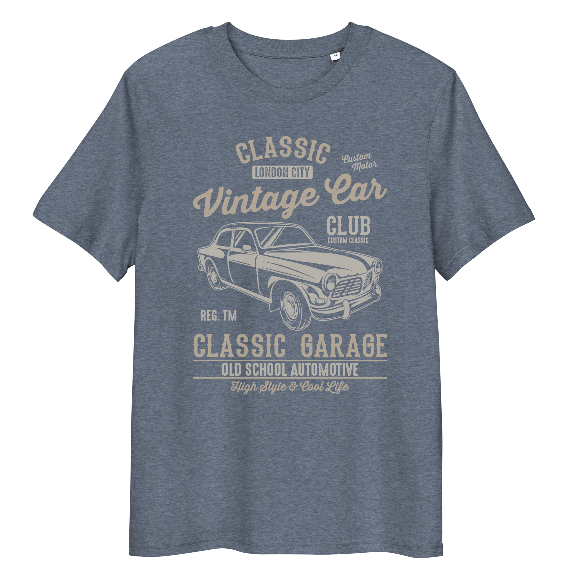 LONDON VINTAGE CAR Unisex organic cotton t-shirt