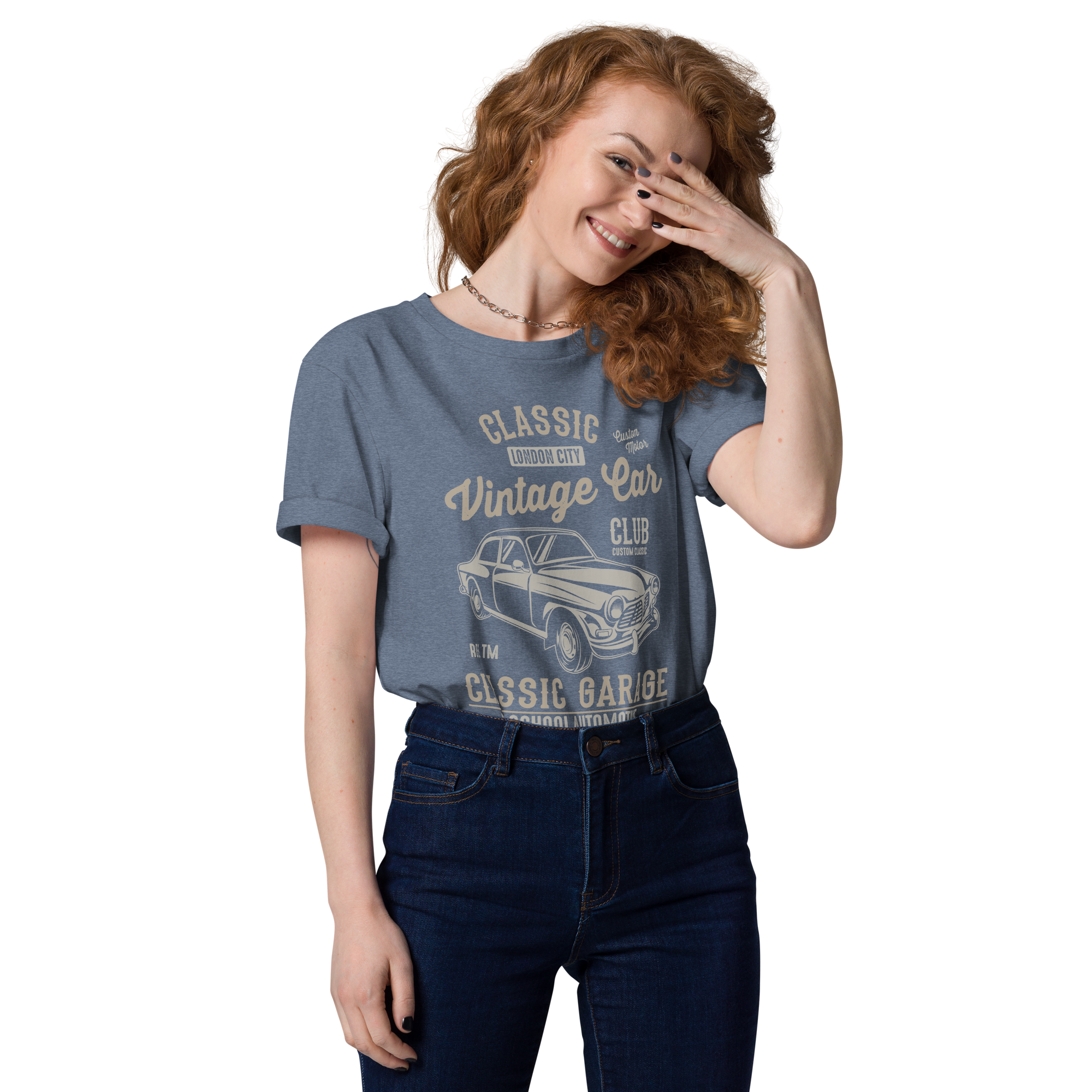 LONDON VINTAGE CAR Unisex organic cotton t-shirt