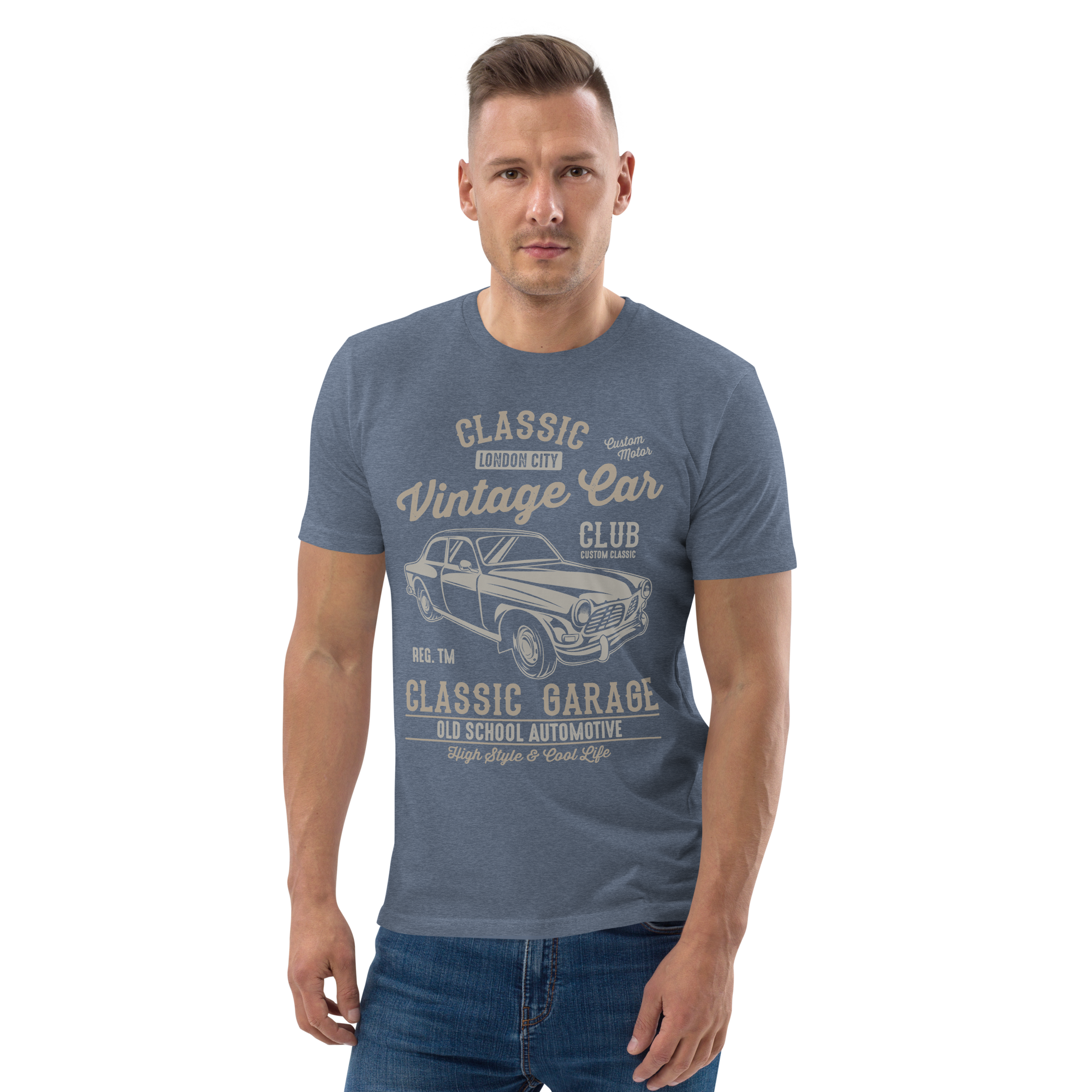 LONDON VINTAGE CAR Unisex organic cotton t-shirt
