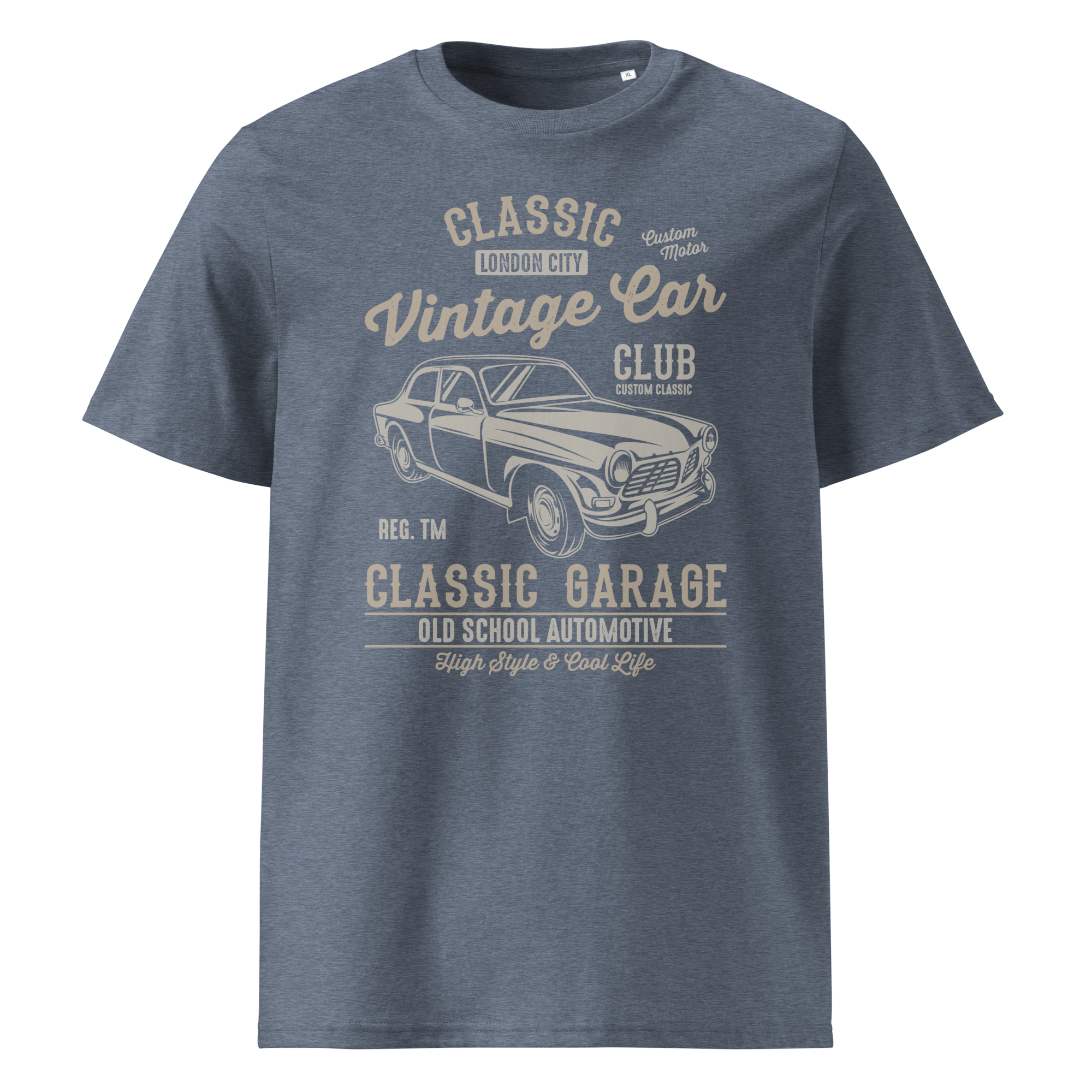 LONDON VINTAGE CAR Unisex-T-Shirt aus Bio-Baumwolle