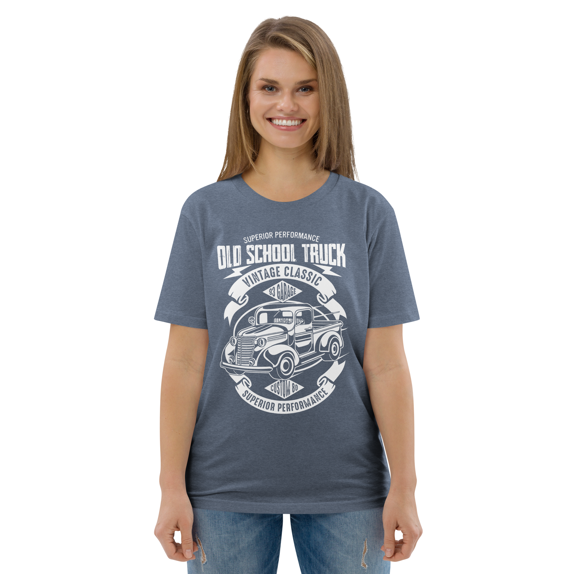 OLD SCHOOL TRUCK Unisex organic cotton t-shirt