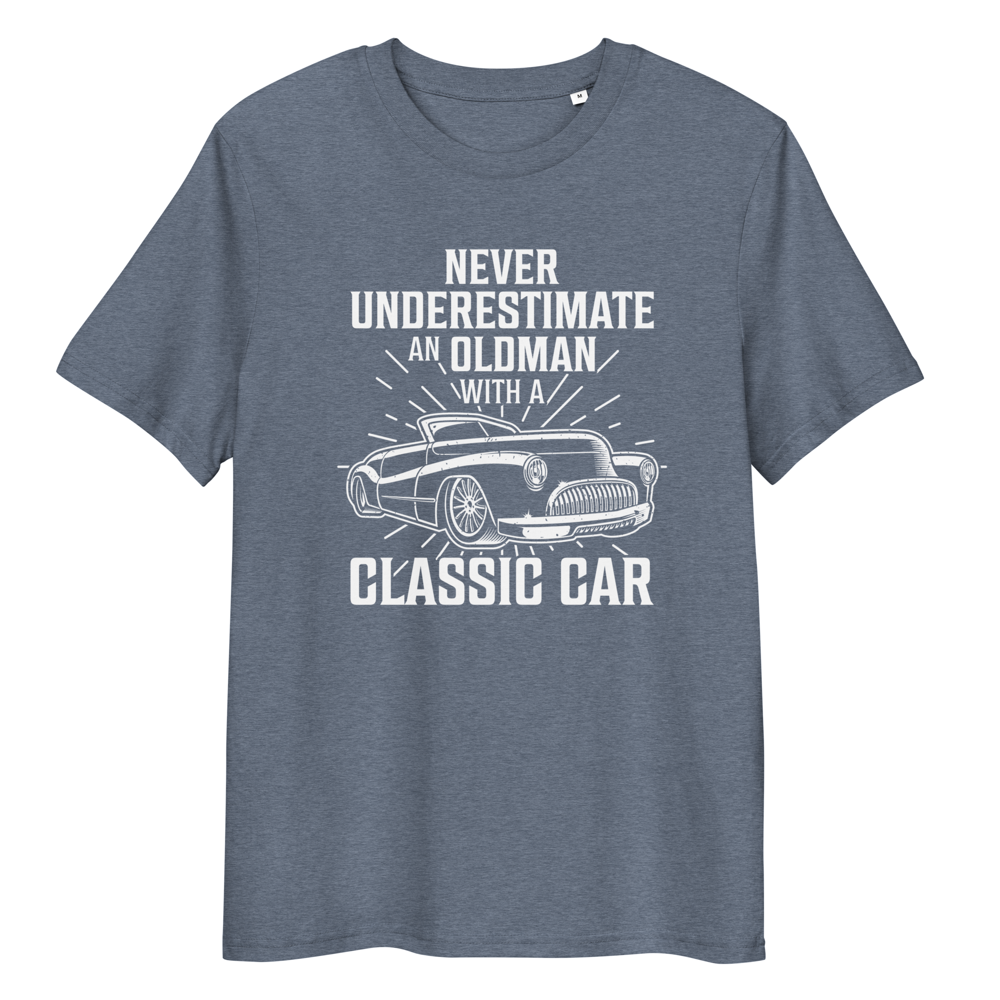 OLDMAN WITH A CLASSIC CAR unisex t-shirt