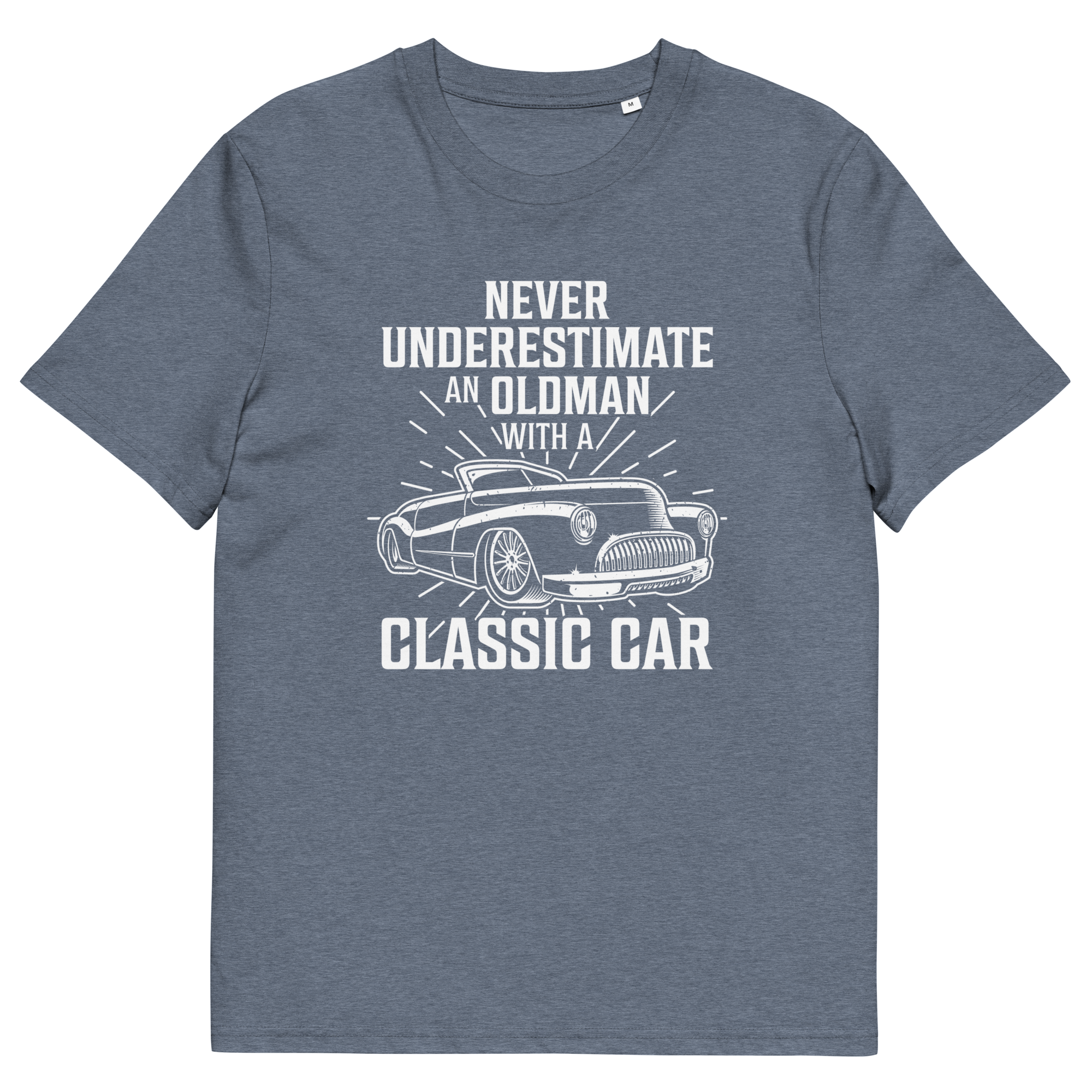 OLDMAN WITH A CLASSIC CAR unisex t-shirt