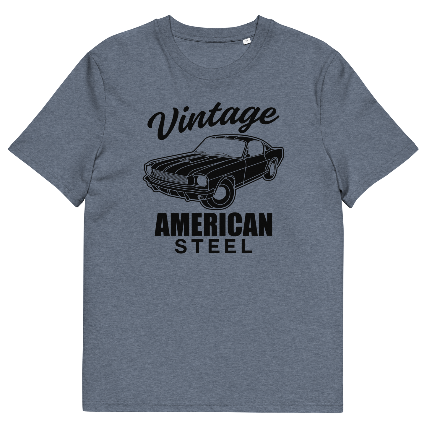 VINTAGE AMERICAN STEEL Unisex organic cotton t-shirt