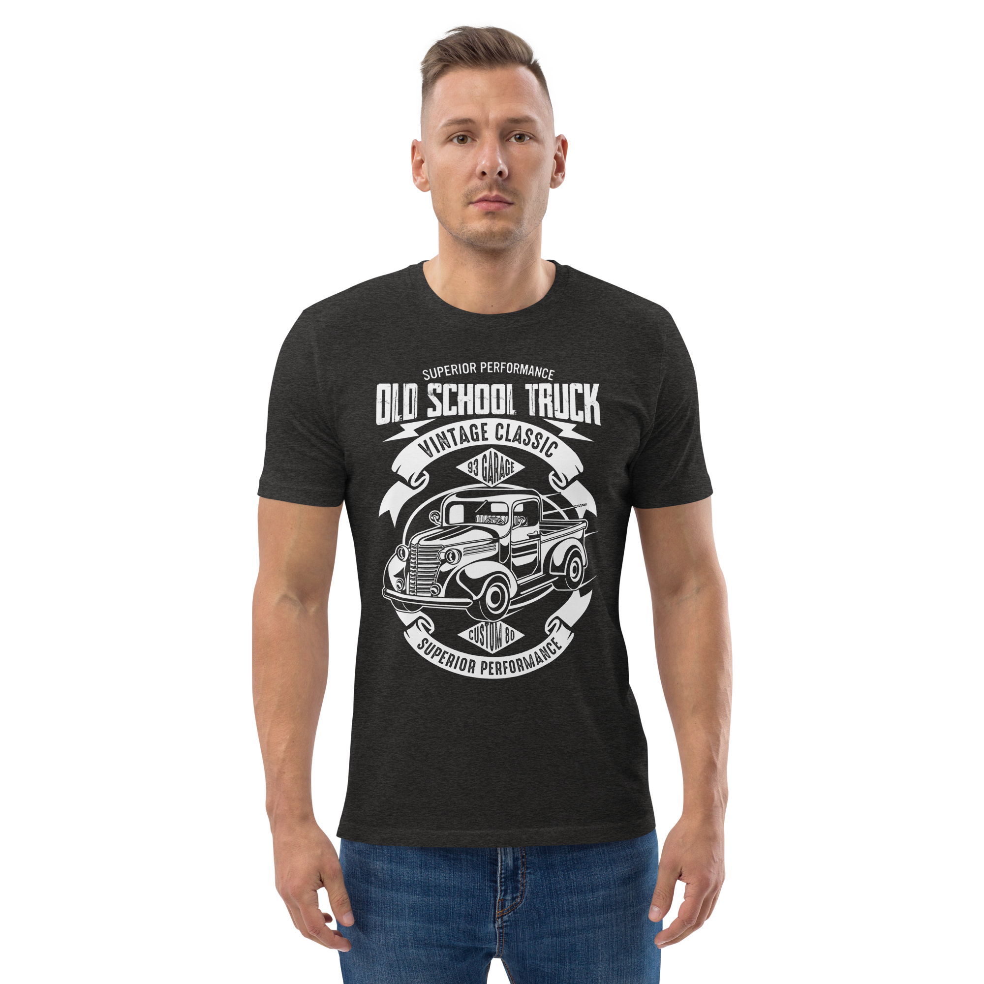 OLD SCHOOL TRUCK Unisex organic cotton t-shirt