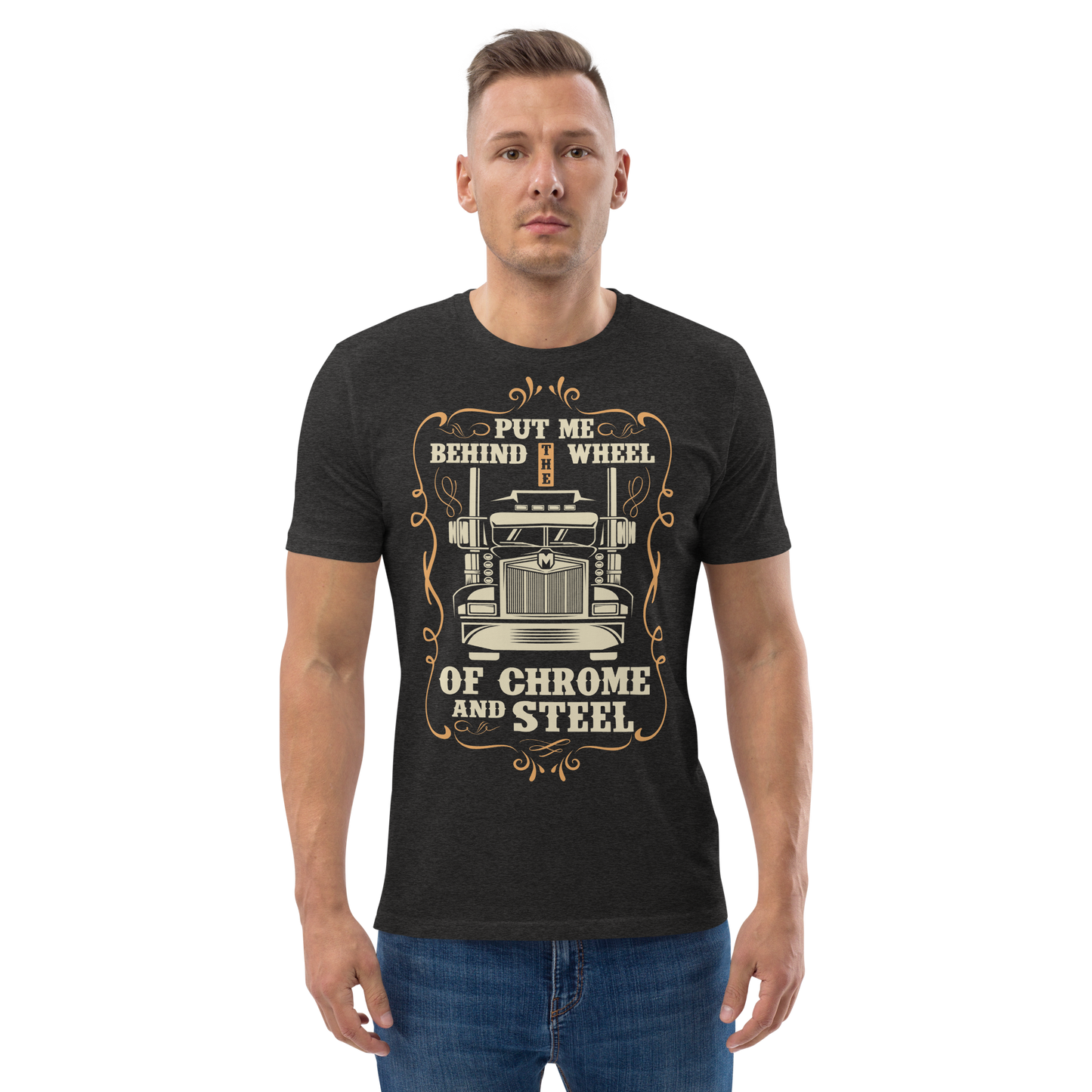 BEHIND THE WHEEL Unisex organic cotton t-shirt