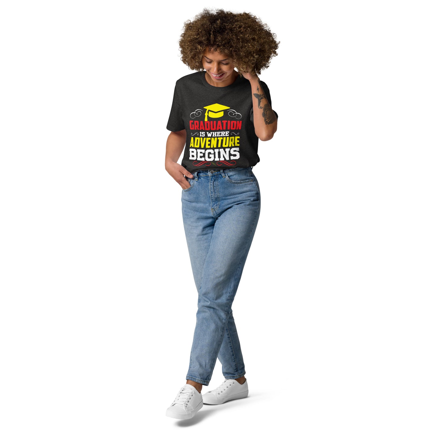 ADVENTURE BEGINS Unisex organic cotton t-shirt