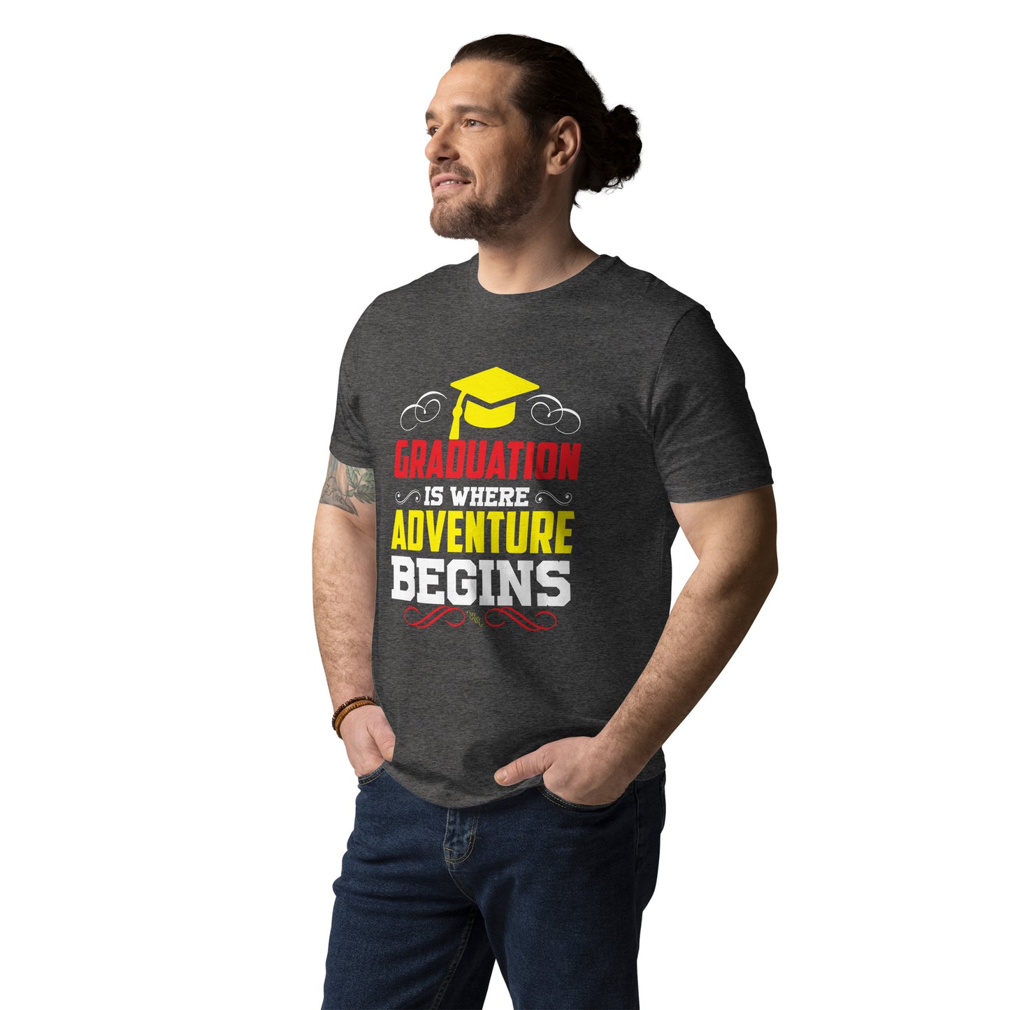 ADVENTURE BEGINS Unisex organic cotton t-shirt