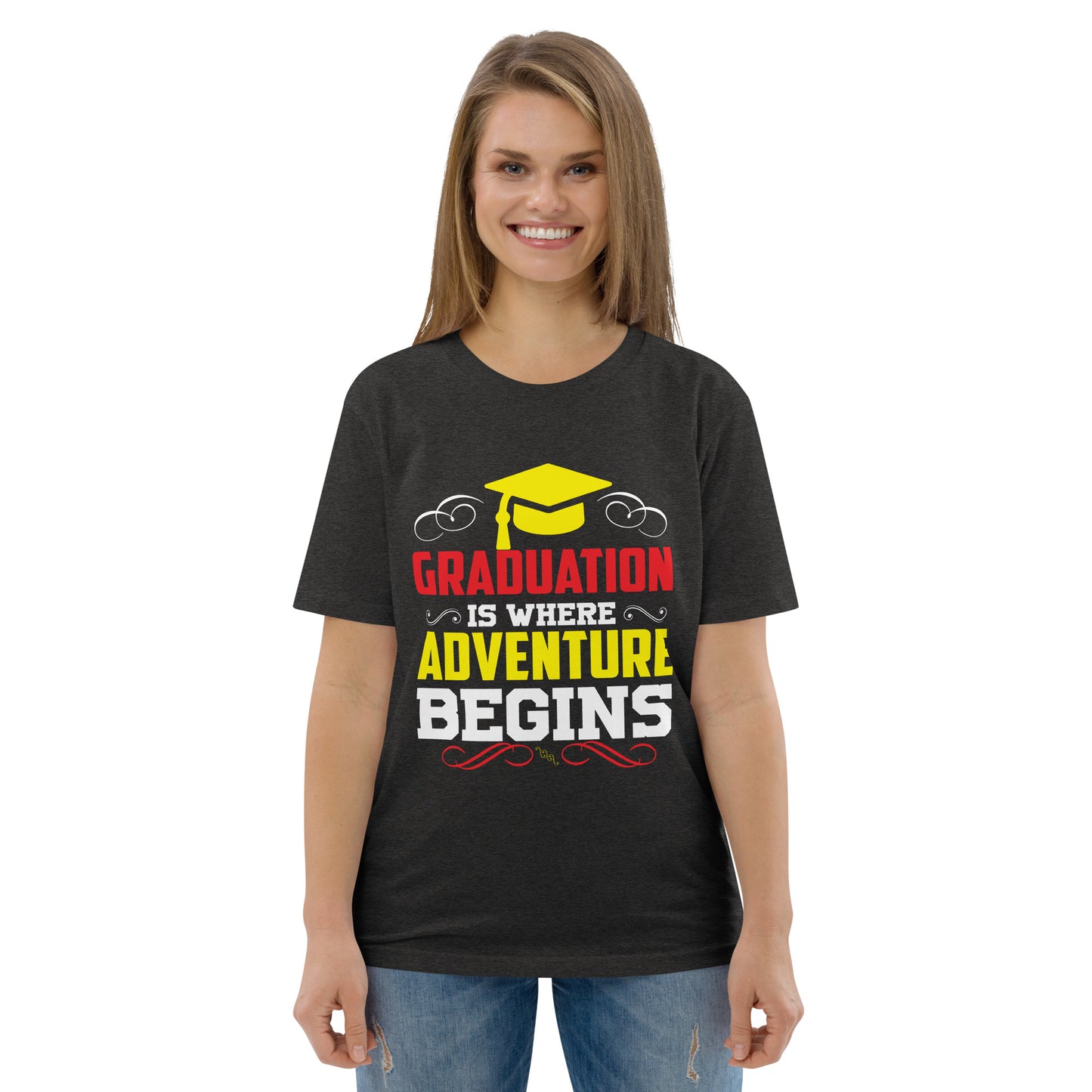 ADVENTURE BEGINS Unisex organic cotton t-shirt