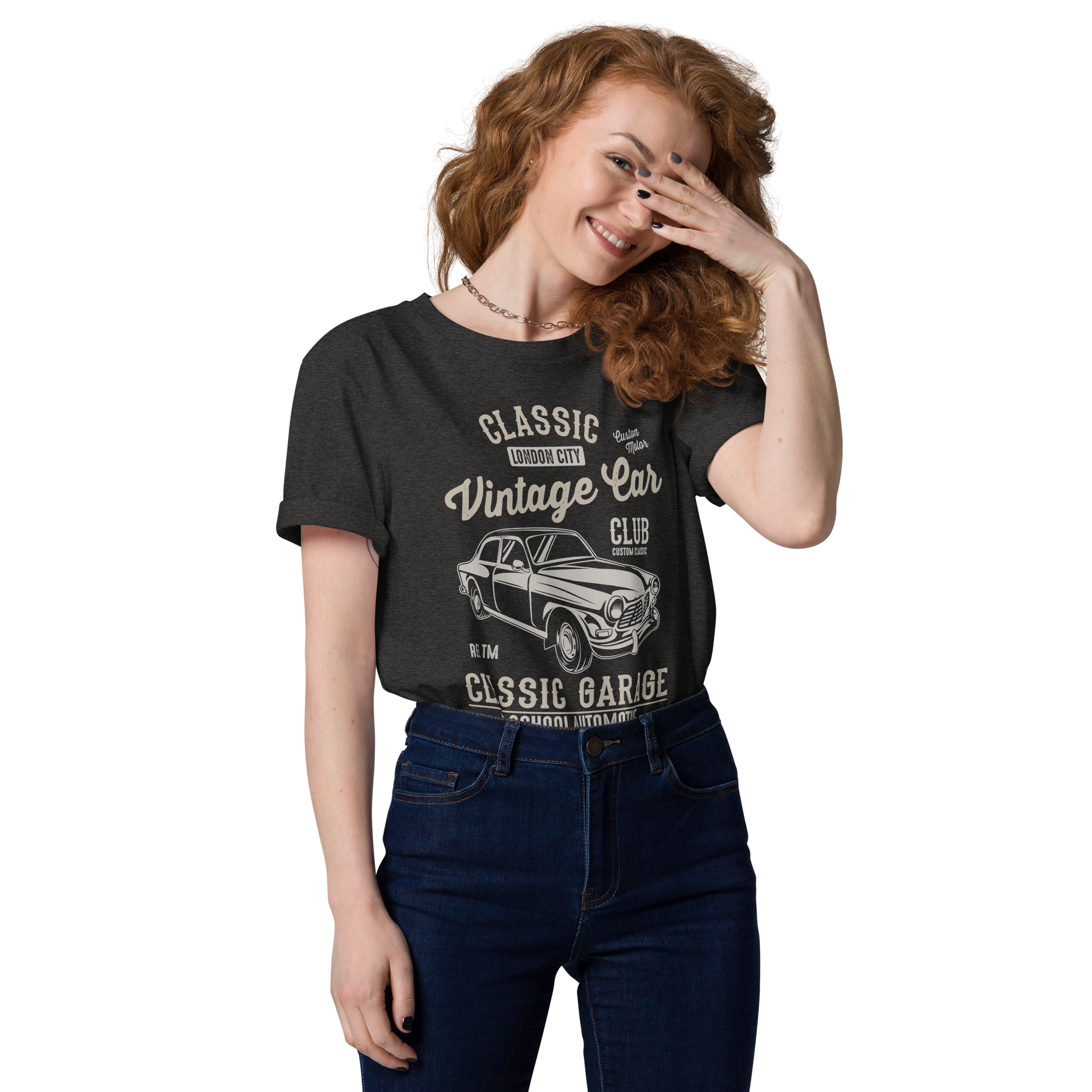 LONDON VINTAGE CAR Unisex organic cotton t-shirt