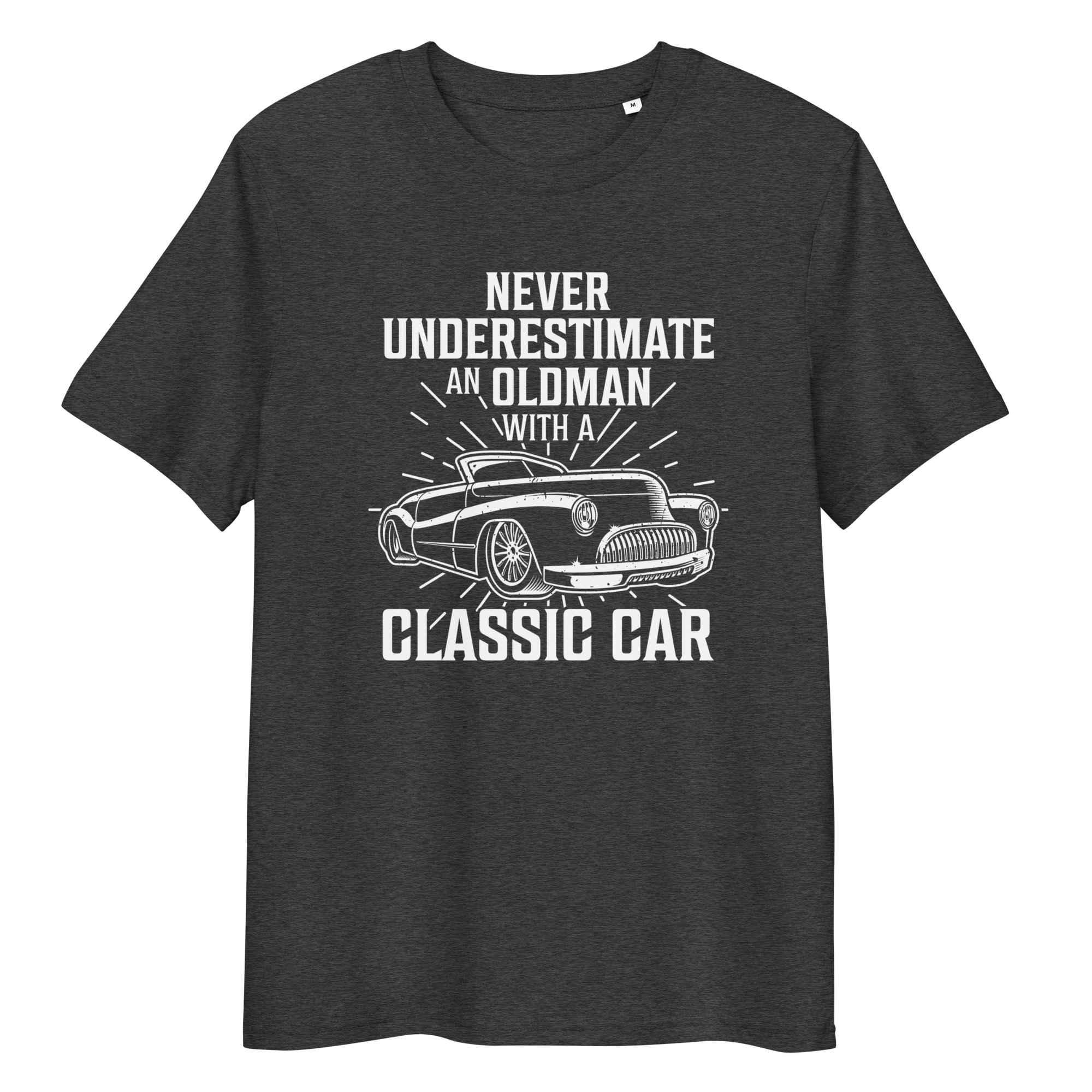 OLDMAN WITH A CLASSIC CAR unisex t-shirt