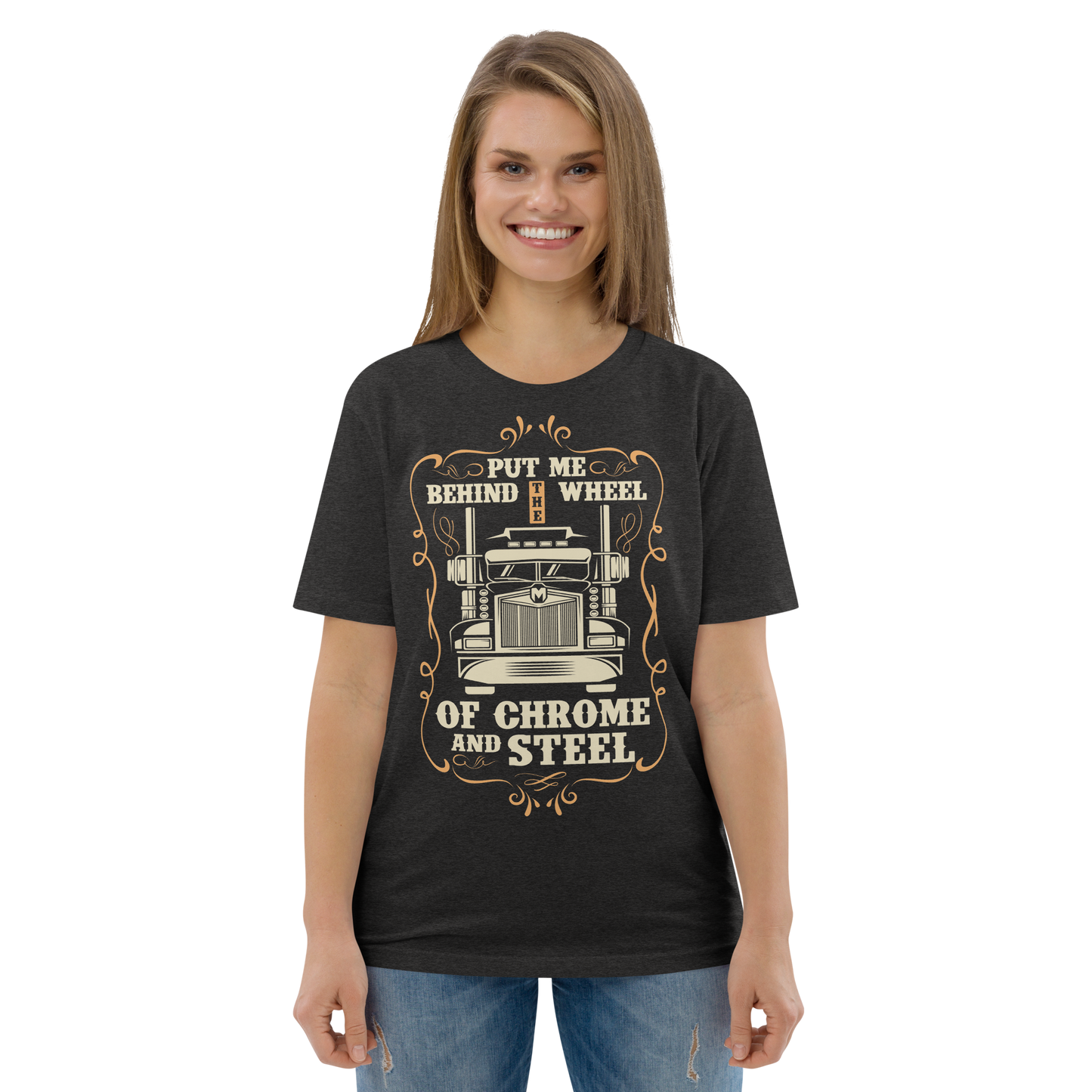 BEHIND THE WHEEL Unisex organic cotton t-shirt