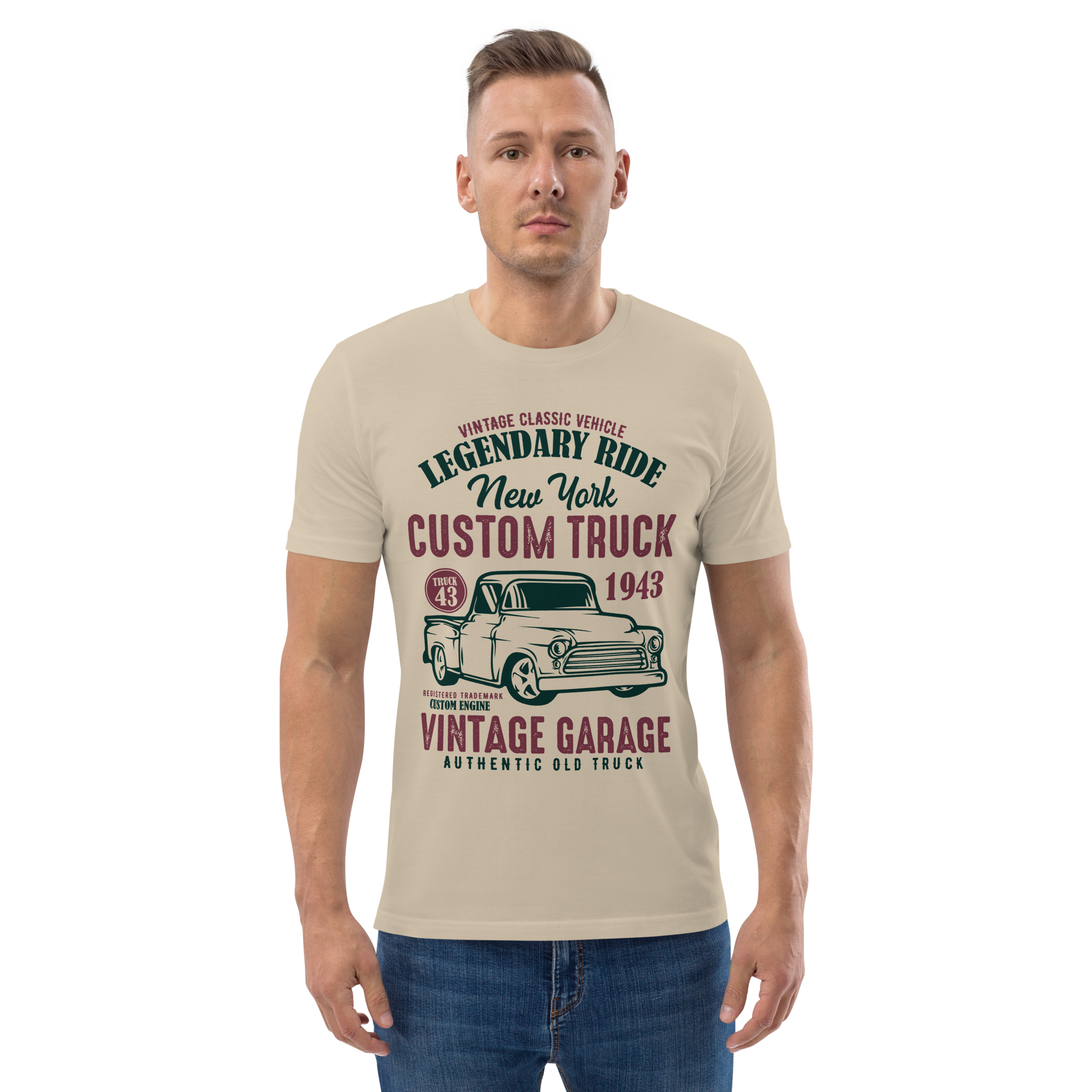 NEW YORK CUSTOM TRUCK Unisex-T-Shirt aus Bio-Baumwolle