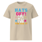 HATS OFF! unisex t-shirt - Printoo Shop - - graduation, t-shirt, unisex, Unisex Organic Cotton T-Shirt | Stanley/Stella STTU169