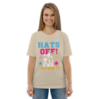 HATS OFF! unisex t-shirt - Printoo Shop - - graduation, t-shirt, unisex, Unisex Organic Cotton T-Shirt | Stanley/Stella STTU169
