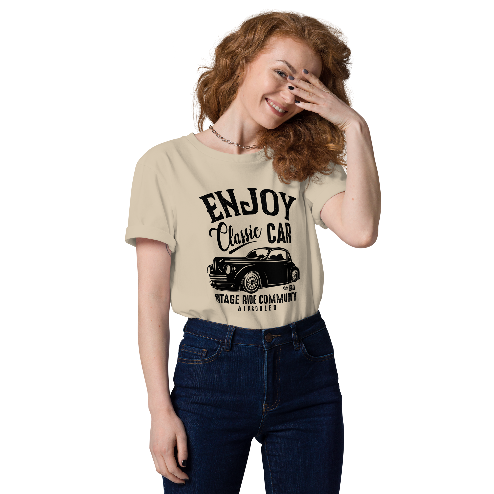 ENJOY CLASSIC CAR Unisex T-Shirt aus Bio-Baumwolle