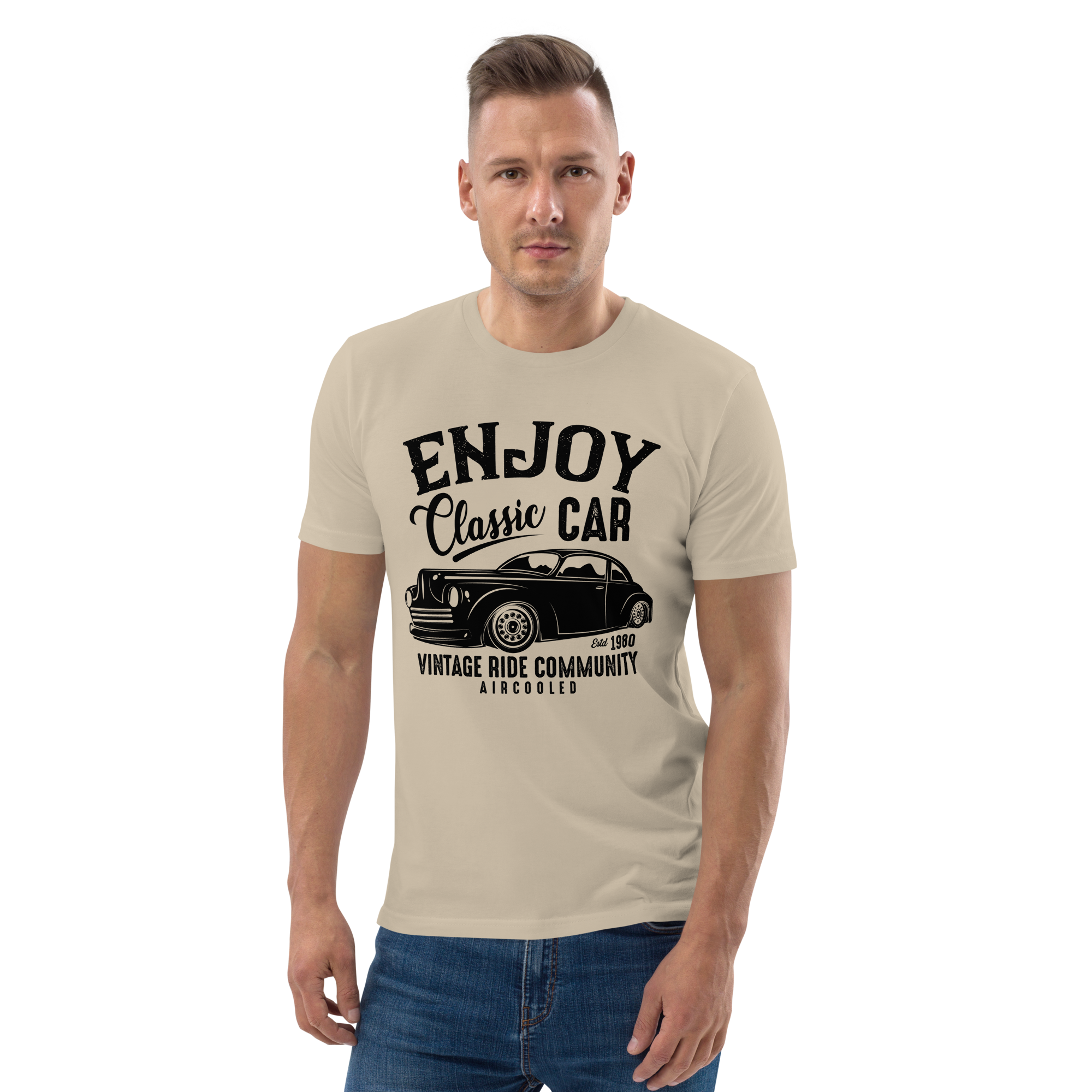 ENJOY CLASSIC CAR Unisex T-Shirt aus Bio-Baumwolle
