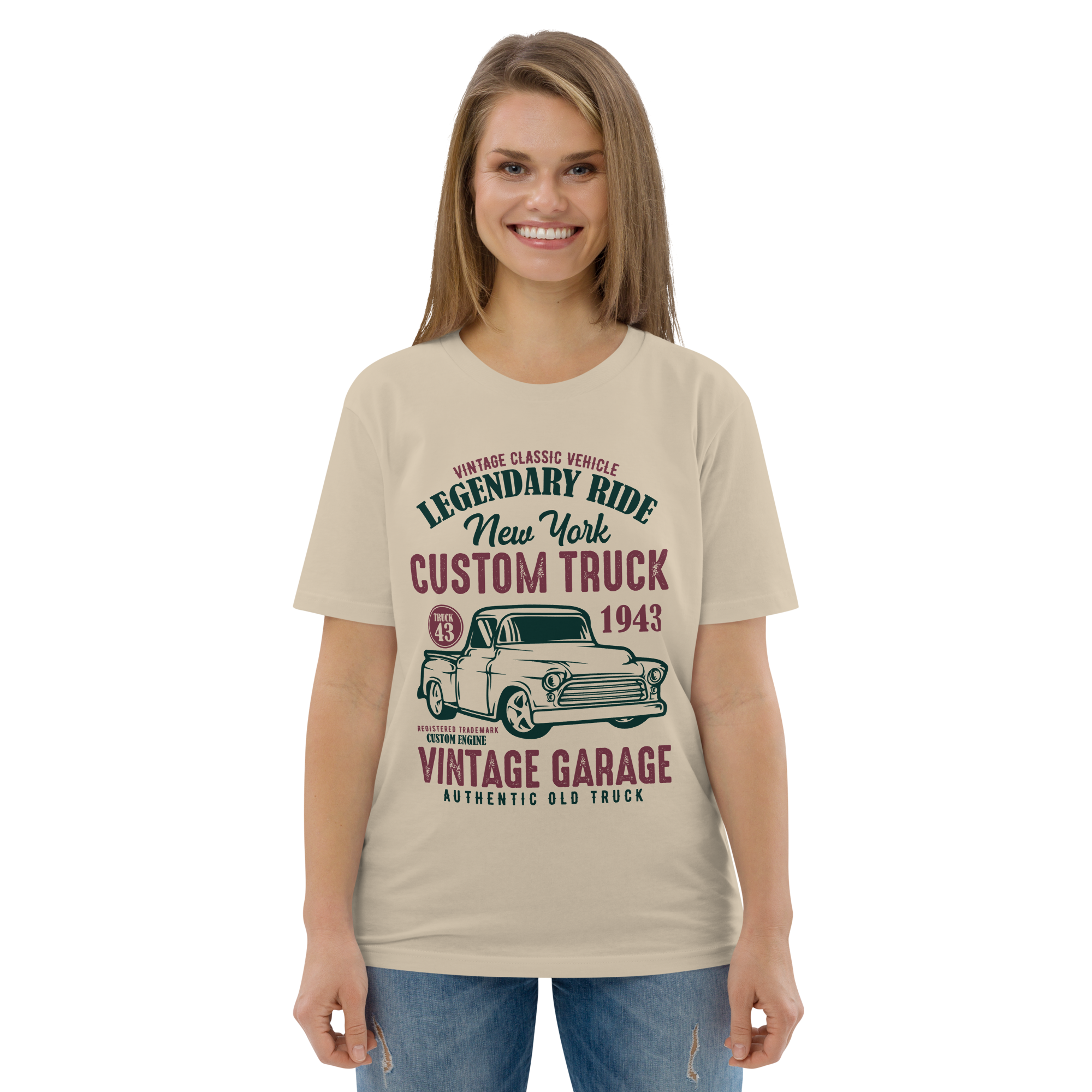 NEW YORK CUSTOM TRUCK Unisex-T-Shirt aus Bio-Baumwolle