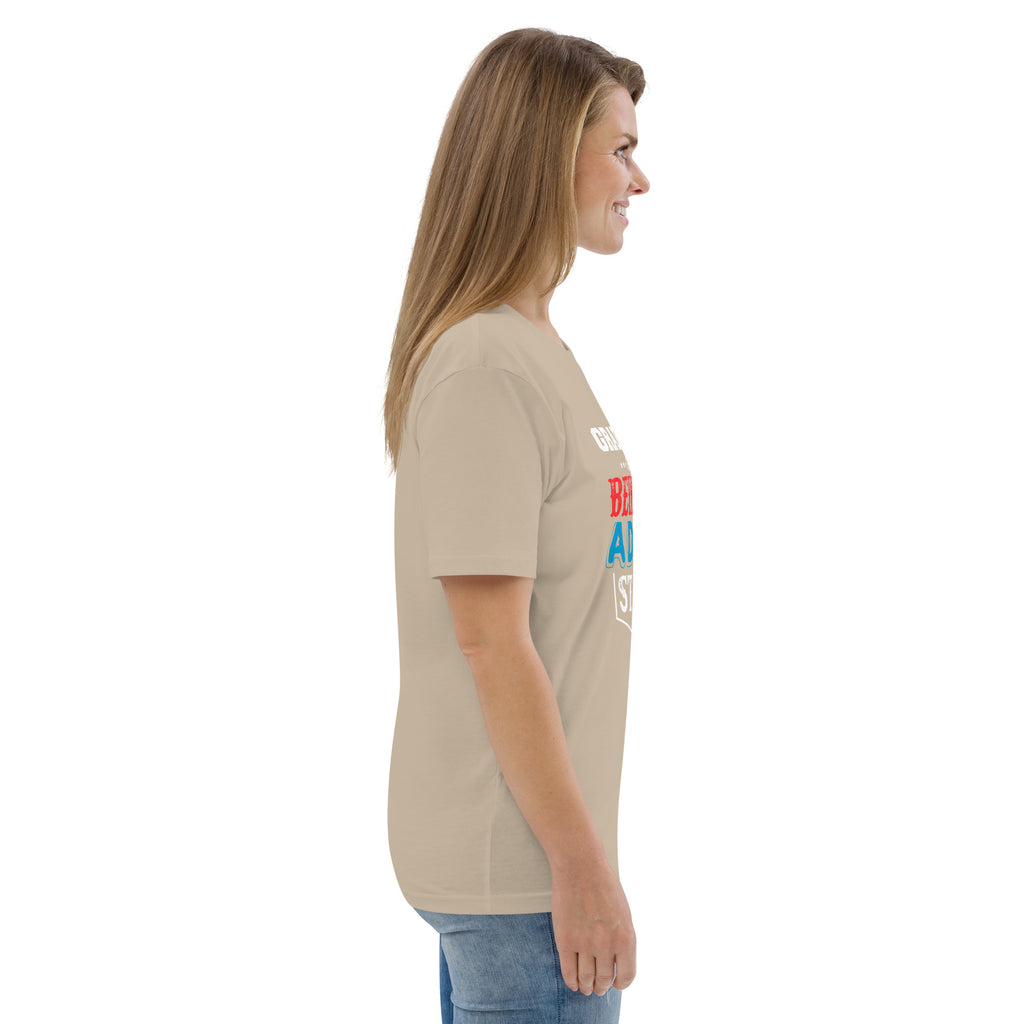 ADULTING BEGINS Unisex organic cotton t-shirt