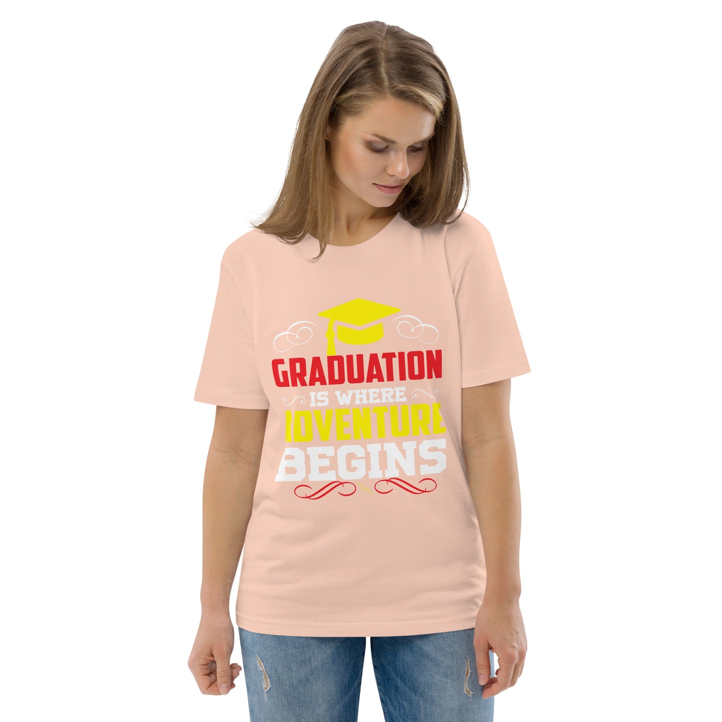 ADVENTURE BEGINS Unisex organic cotton t-shirt