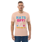 HATS OFF! unisex t-shirt - Printoo Shop - - graduation, t-shirt, unisex, Unisex Organic Cotton T-Shirt | Stanley/Stella STTU169