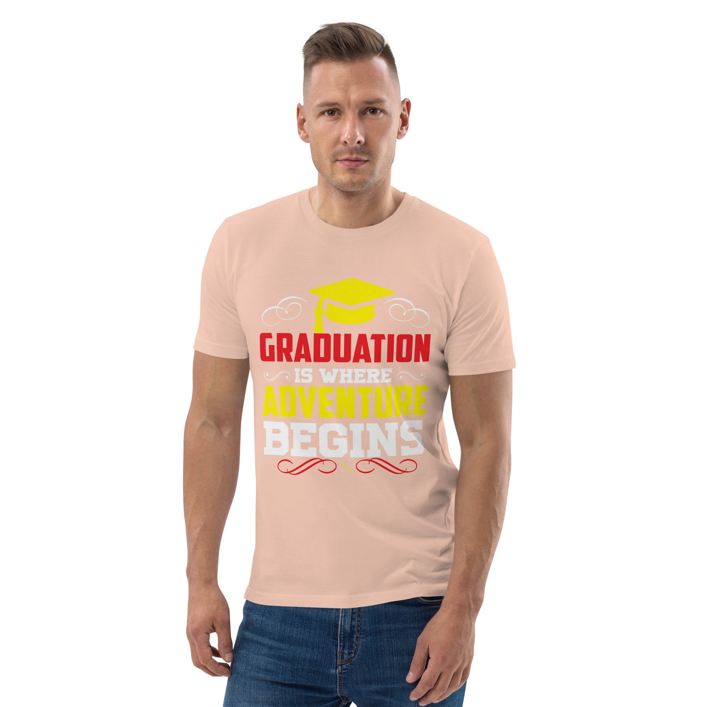 ADVENTURE BEGINS Unisex organic cotton t-shirt