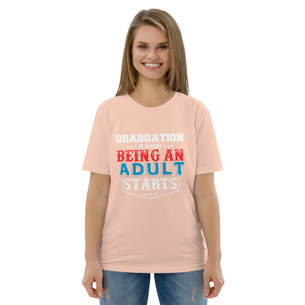 ADULTING BEGINS Unisex organic cotton t-shirt
