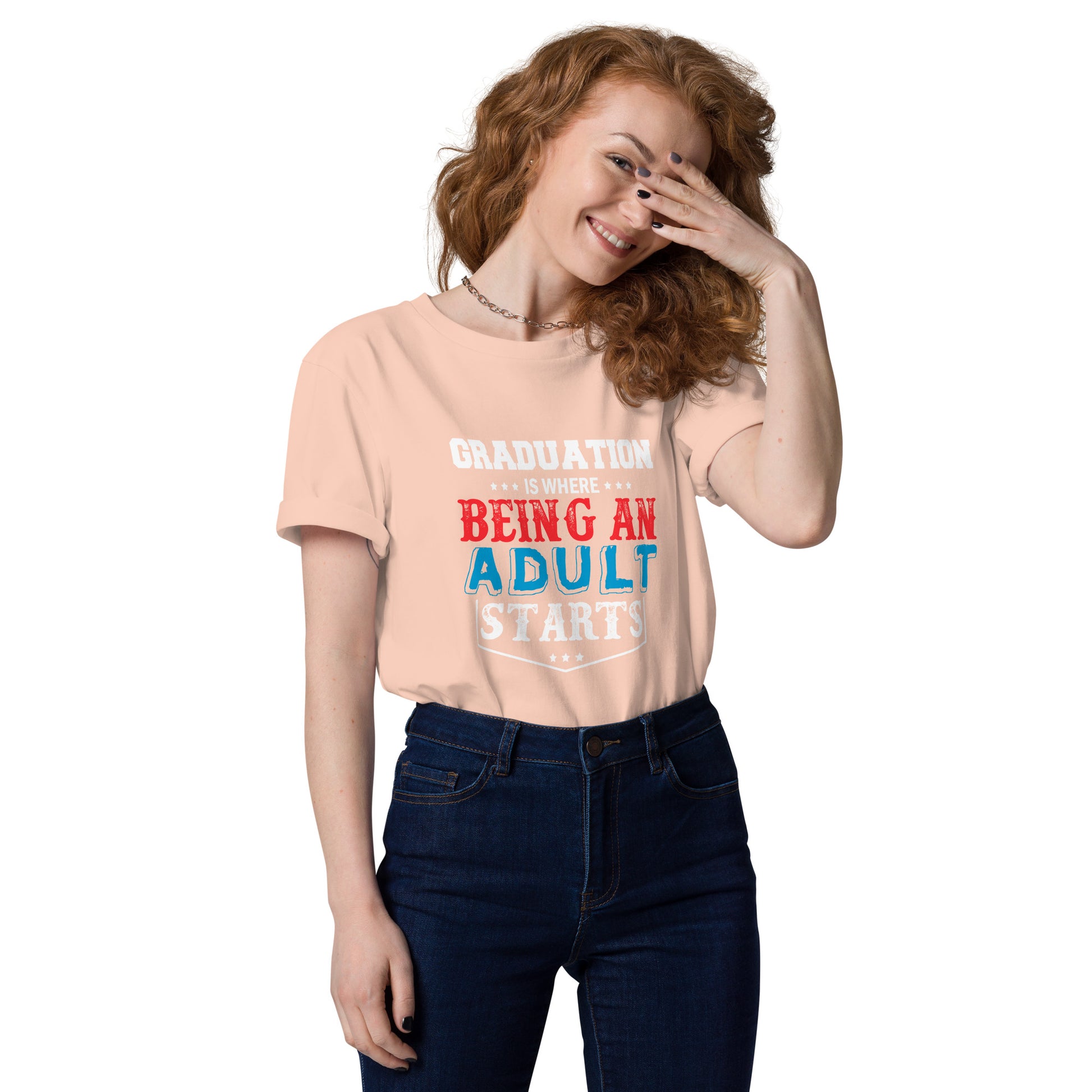 ADULTING BEGINS Unisex organic cotton t-shirt