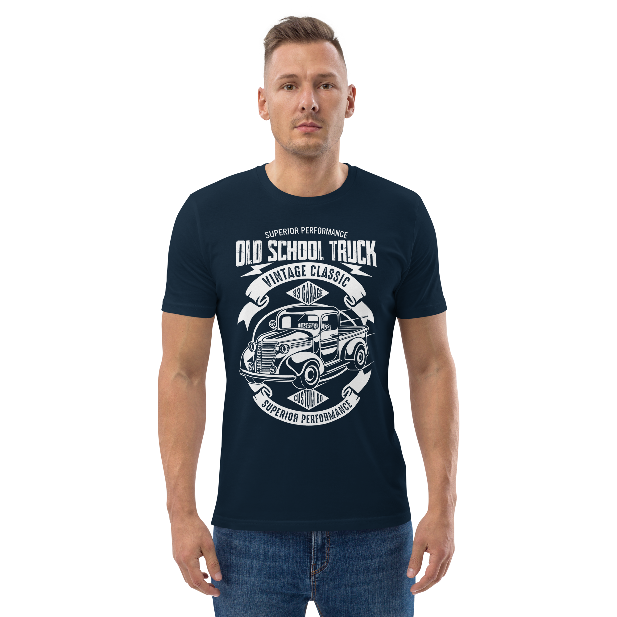 OLD SCHOOL TRUCK Unisex organic cotton t-shirt
