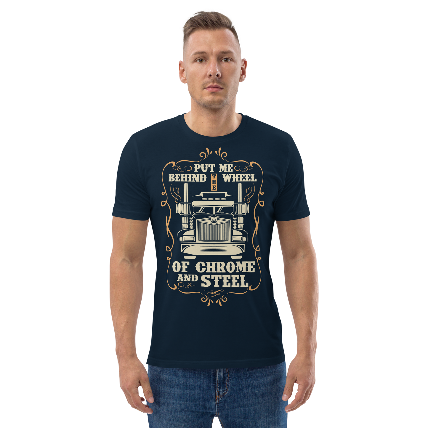 BEHIND THE WHEEL Unisex organic cotton t-shirt