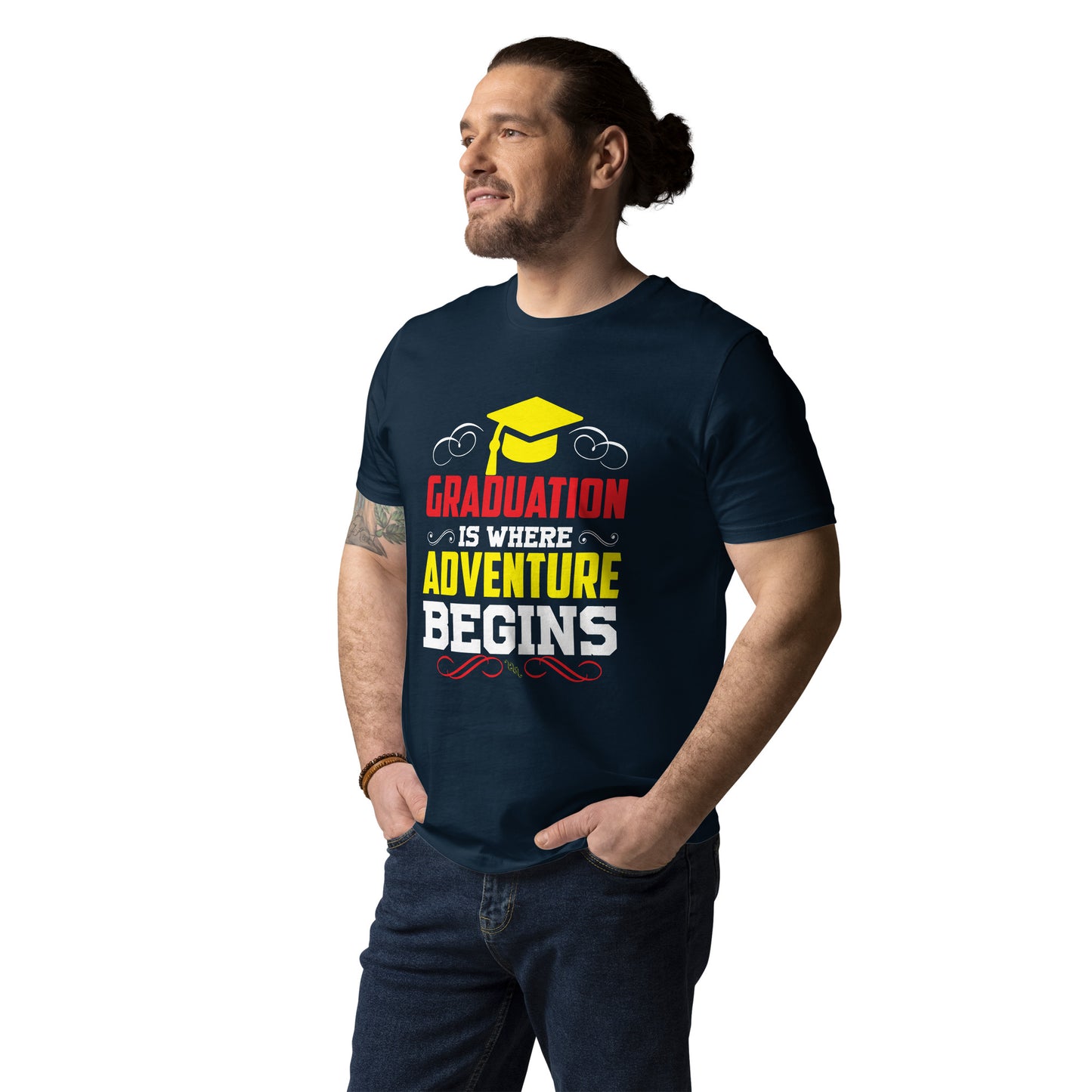 ADVENTURE BEGINS Unisex organic cotton t-shirt