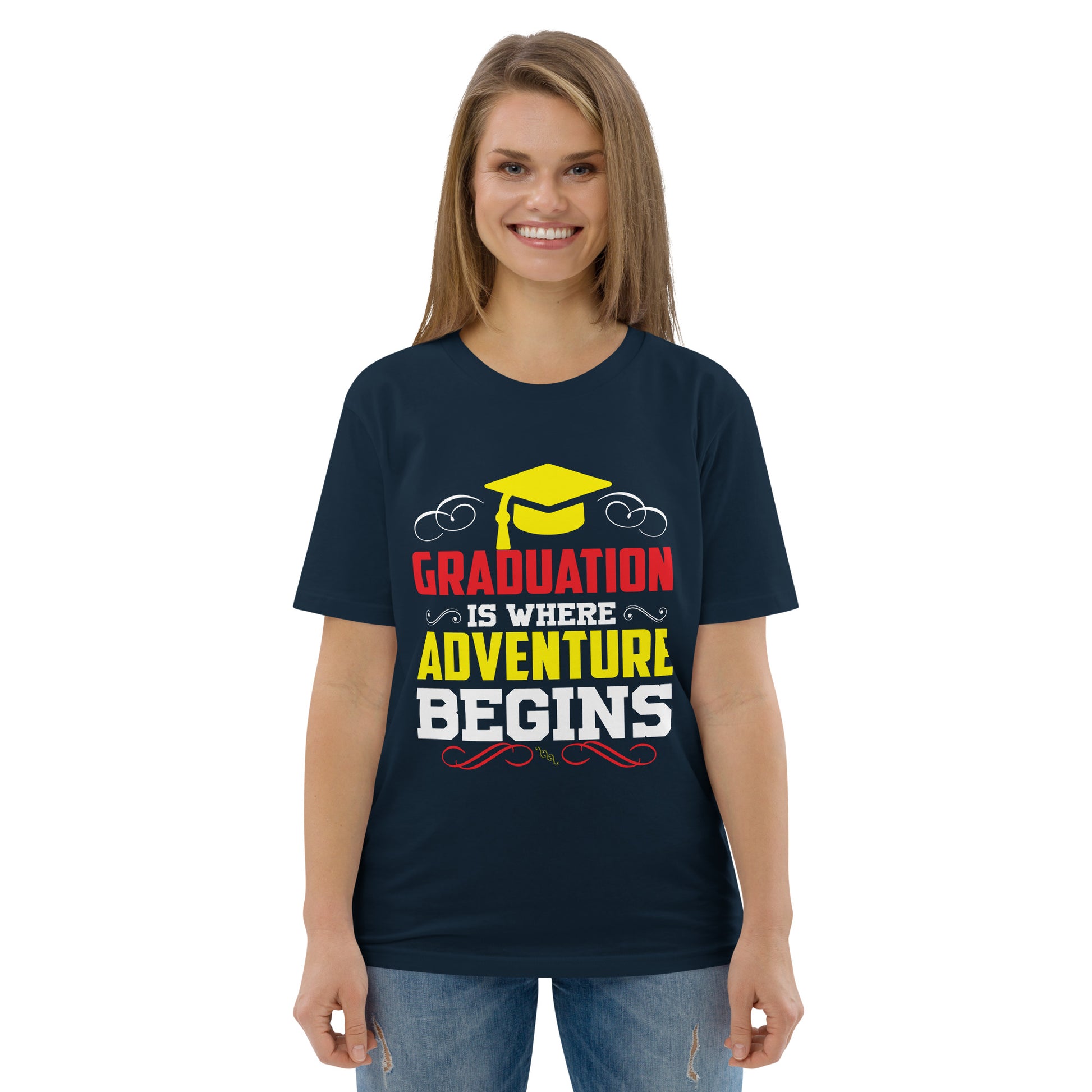 ADVENTURE BEGINS Unisex organic cotton t-shirt