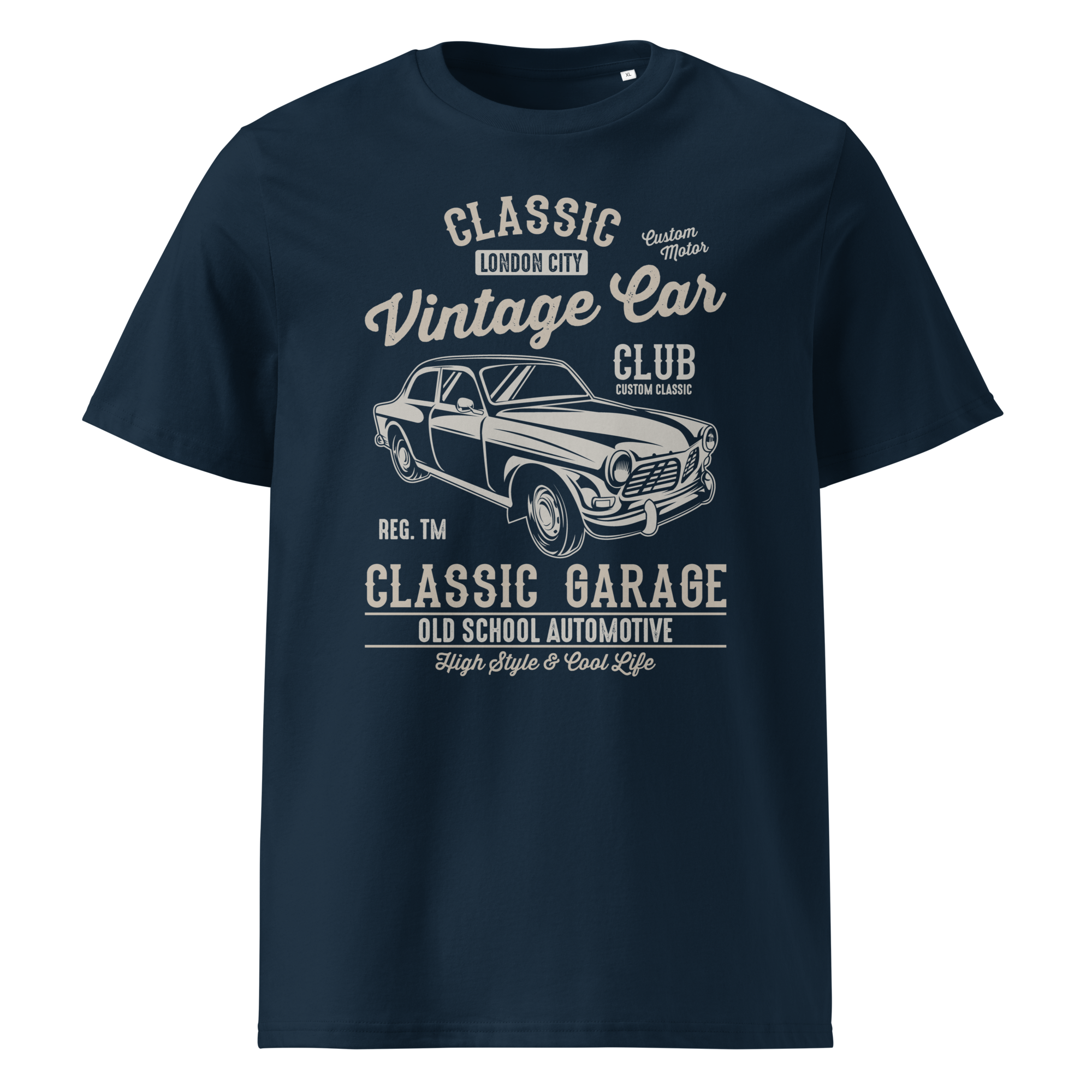 LONDON VINTAGE CAR Unisex-T-Shirt aus Bio-Baumwolle