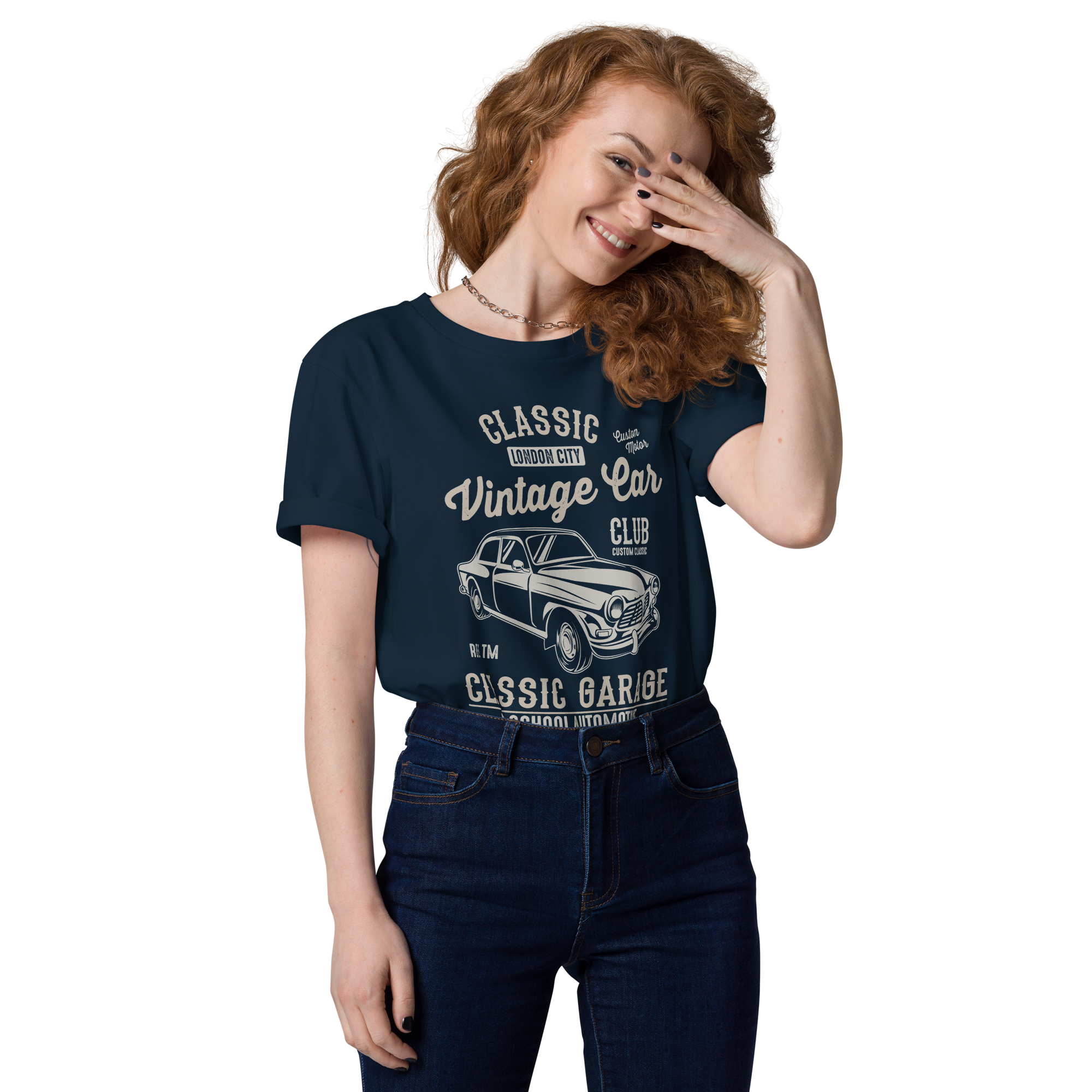 LONDON VINTAGE CAR Unisex organic cotton t-shirt