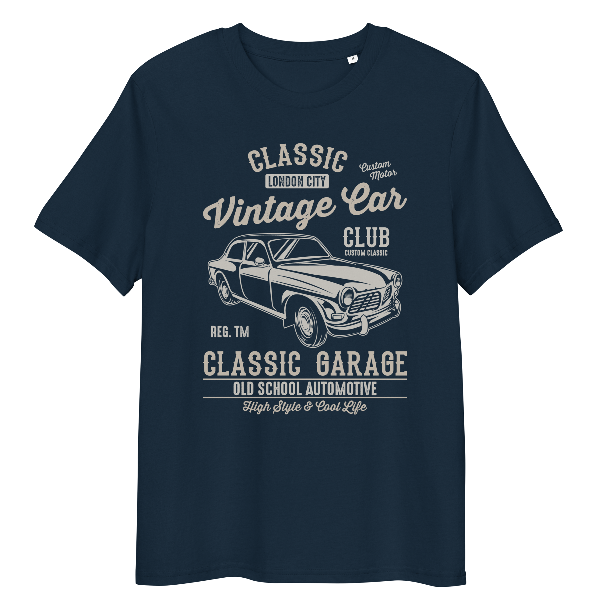 LONDON VINTAGE CAR Unisex organic cotton t-shirt