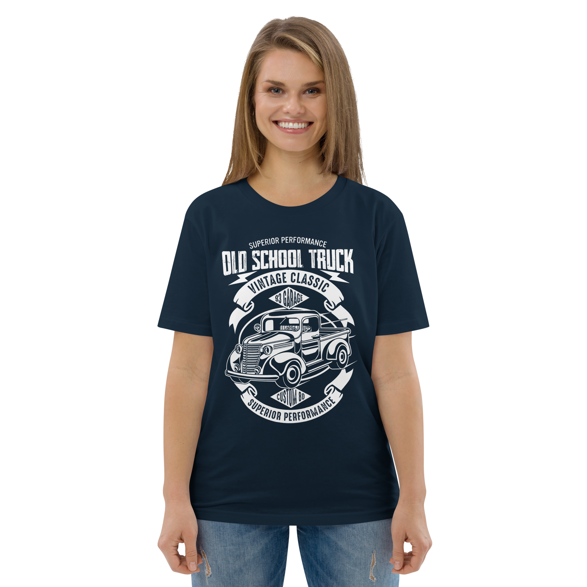OLD SCHOOL TRUCK Unisex organic cotton t-shirt