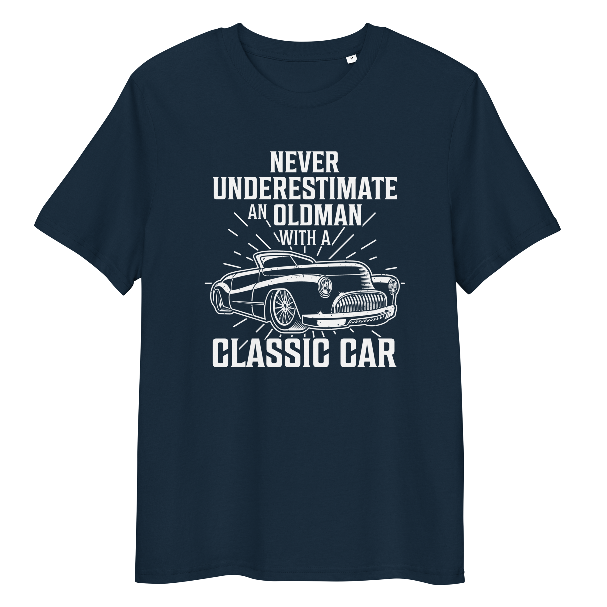 OLDMAN WITH A CLASSIC CAR unisex t-shirt