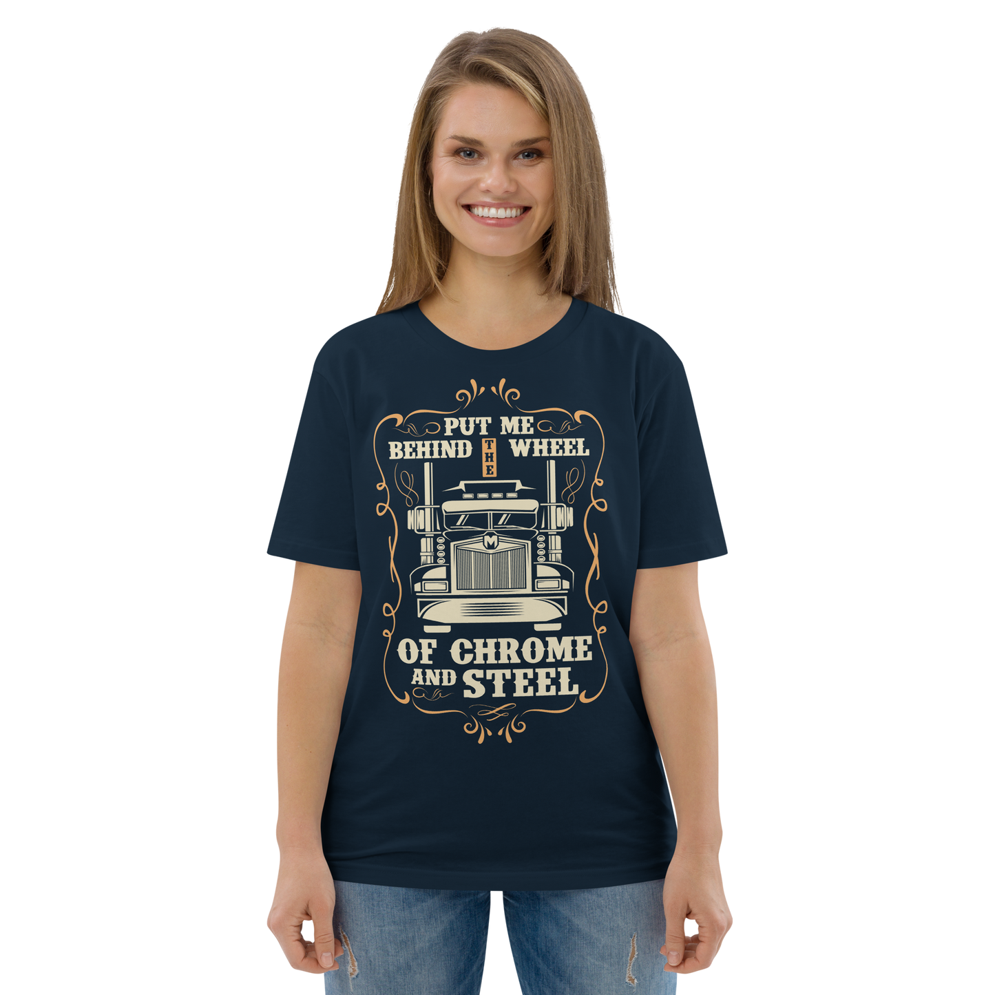 BEHIND THE WHEEL Unisex organic cotton t-shirt