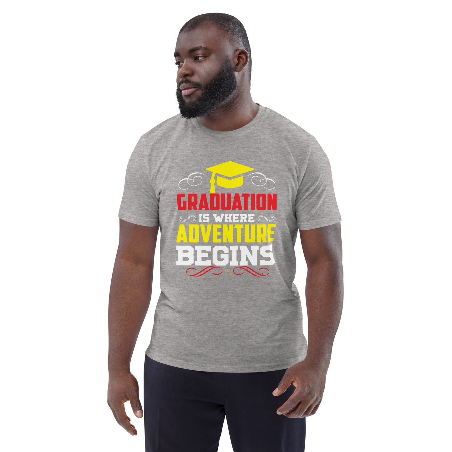 ADVENTURE BEGINS Unisex organic cotton t-shirt