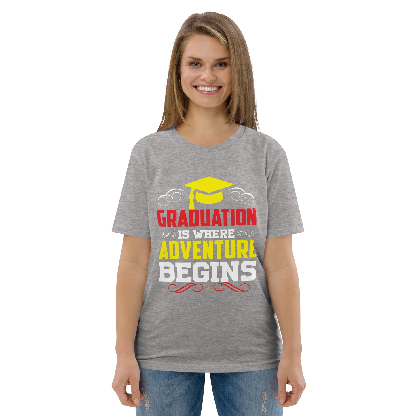 ADVENTURE BEGINS Unisex organic cotton t-shirt