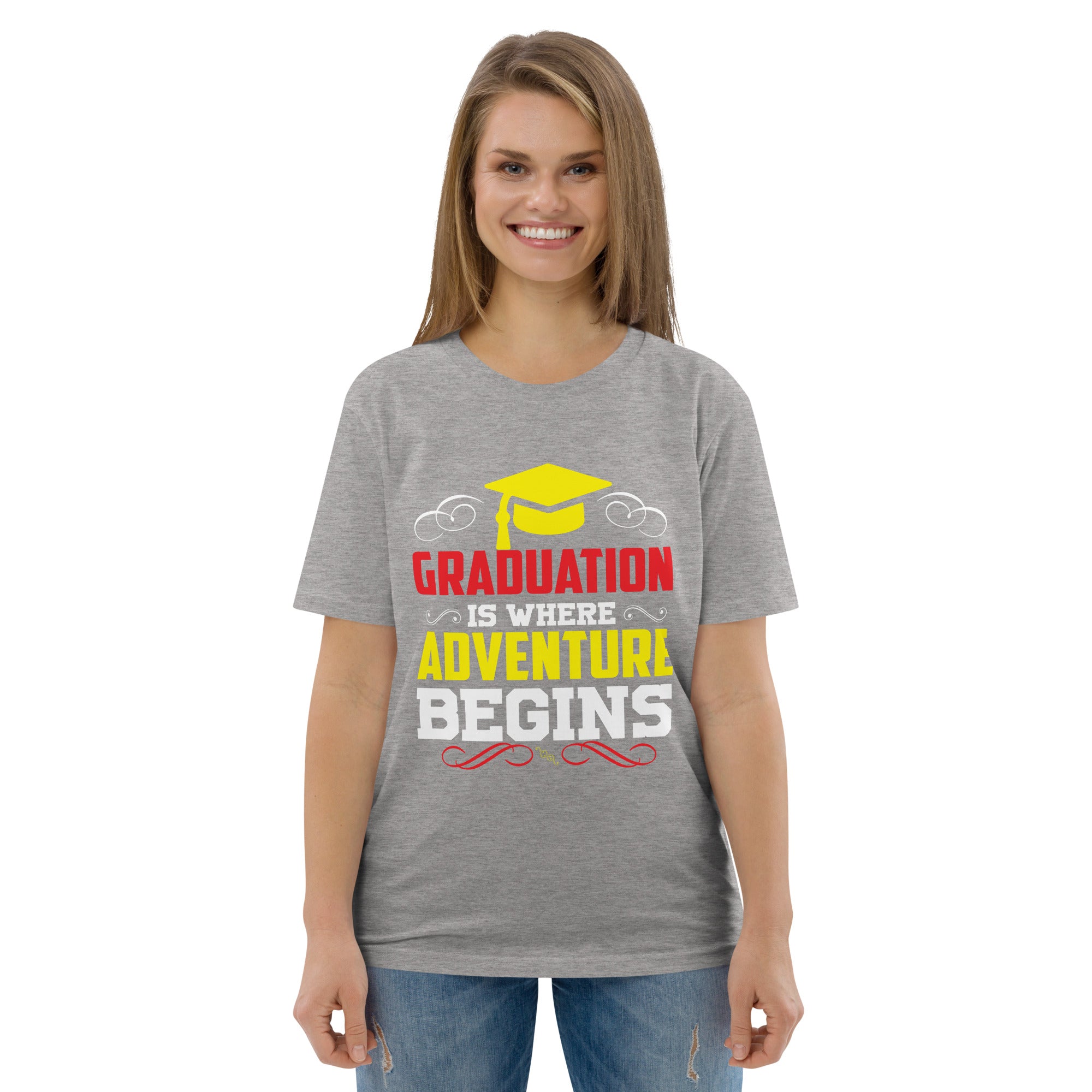 ADVENTURE BEGINS Unisex organic cotton t-shirt