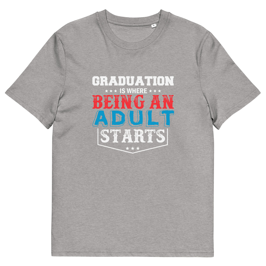ADULTING BEGINS Unisex organic cotton t-shirt