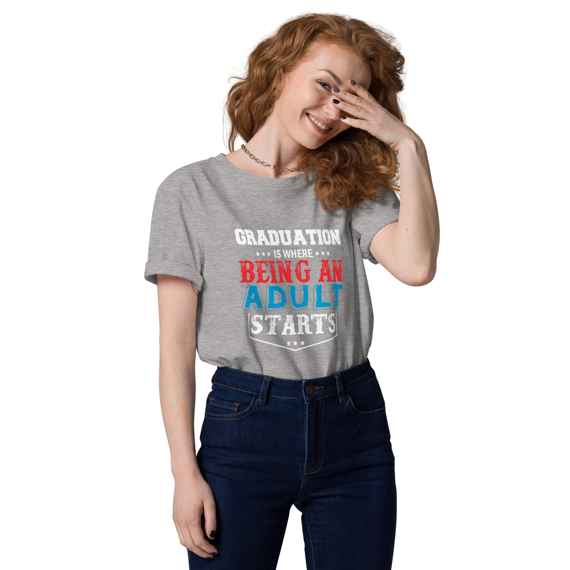 ADULTING BEGINS Unisex organic cotton t-shirt
