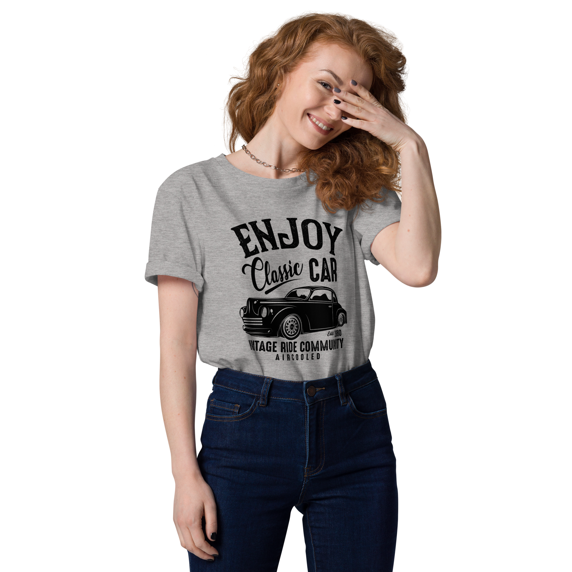 ENJOY CLASSIC CAR Unisex T-Shirt aus Bio-Baumwolle