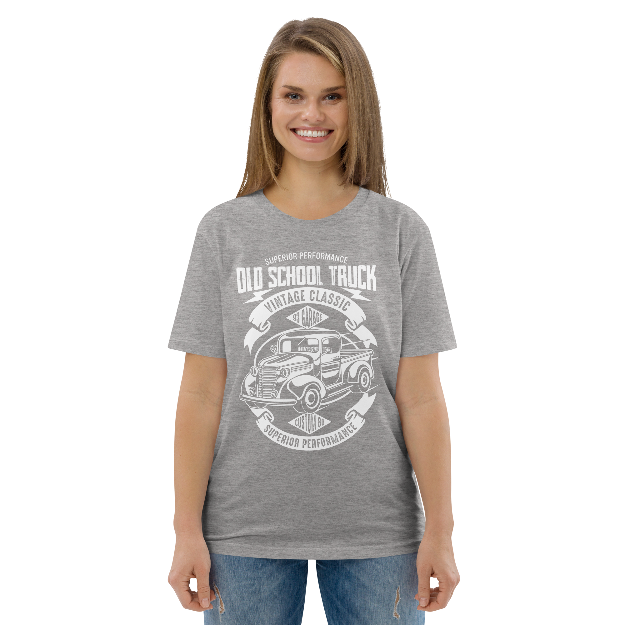 OLD SCHOOL TRUCK Unisex organic cotton t-shirt